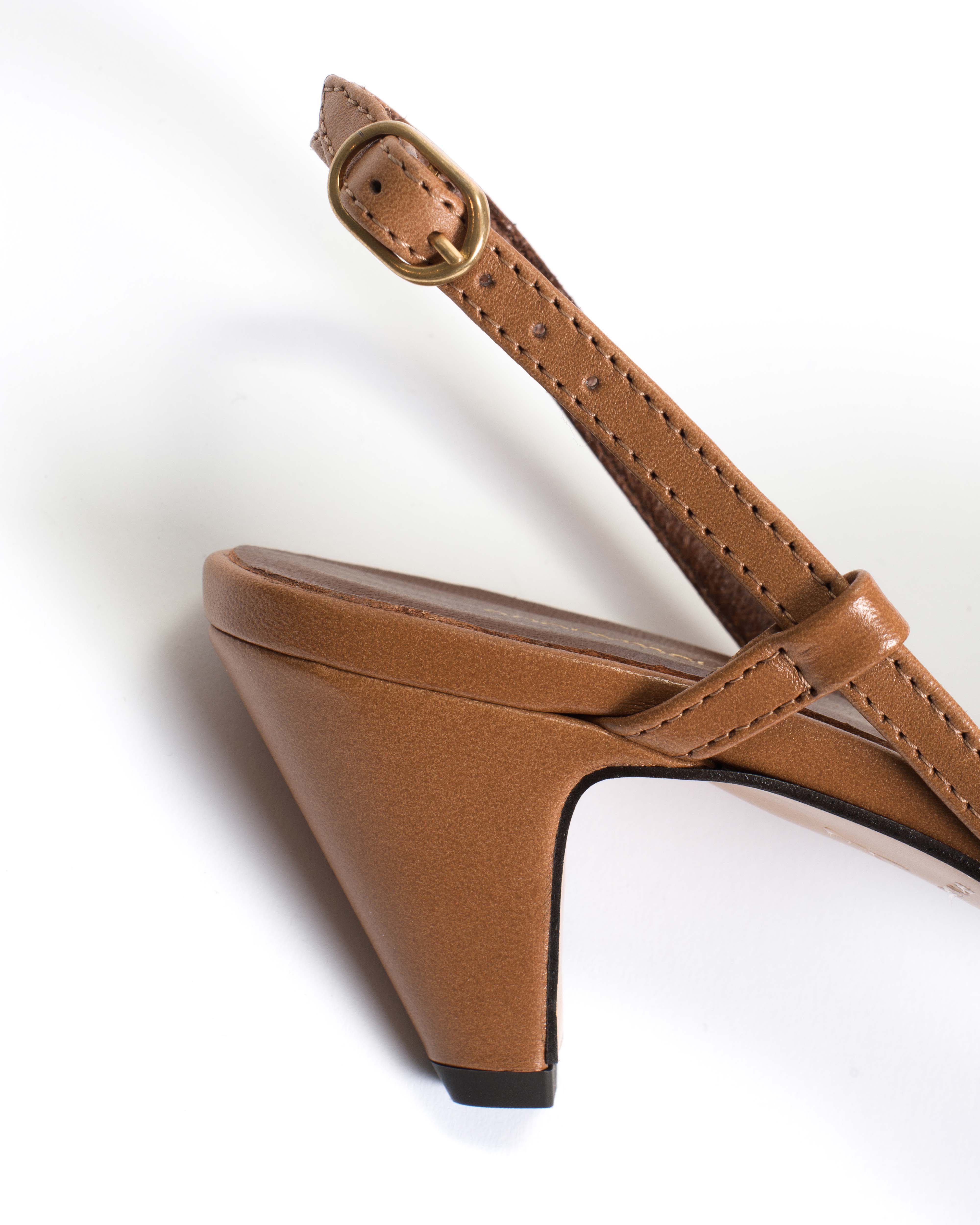 Banie 50 stiletto Shiny lamb Caramel - Image 7