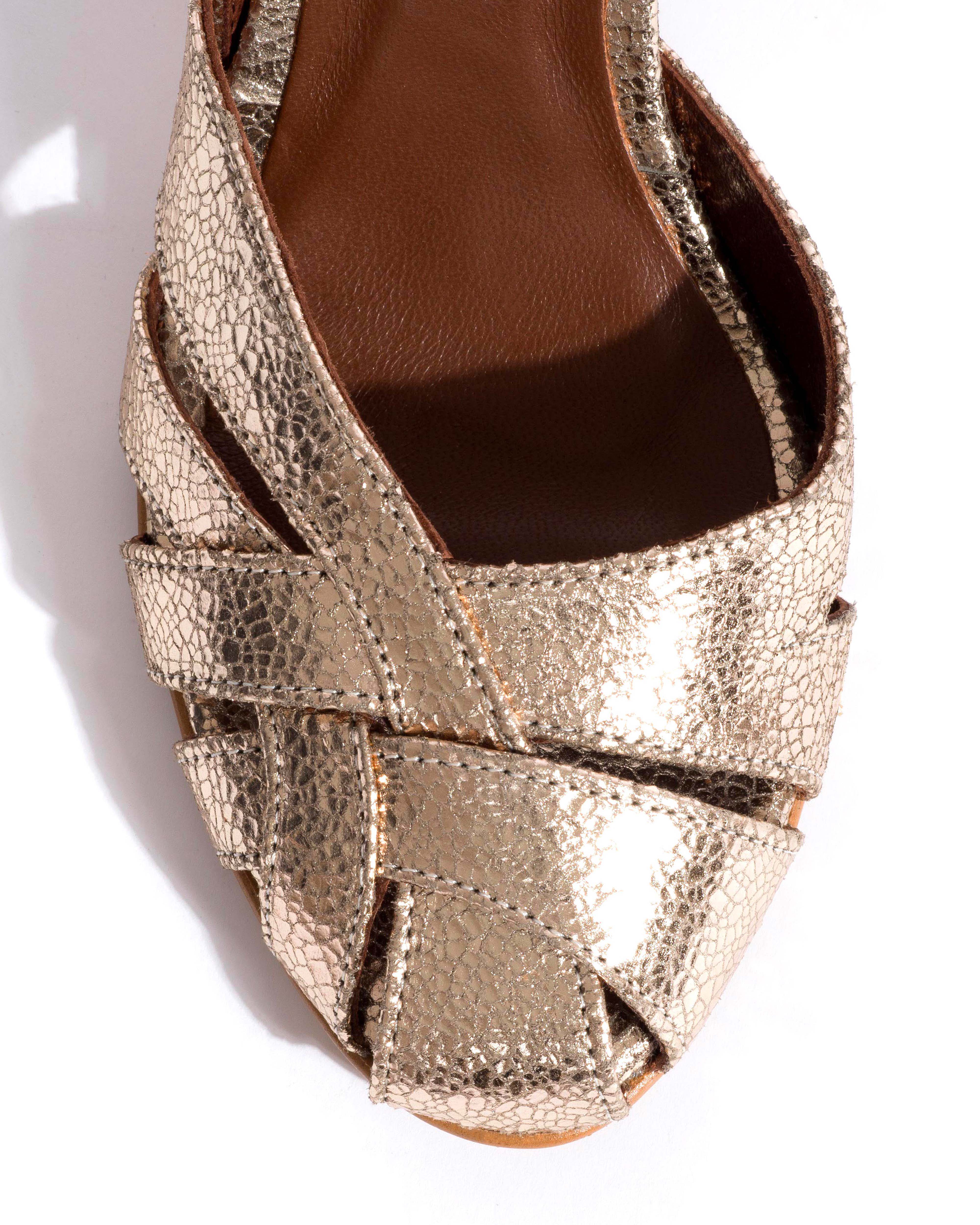 Banie 75 Crackled metallic goat Vintage champagne - Image 5