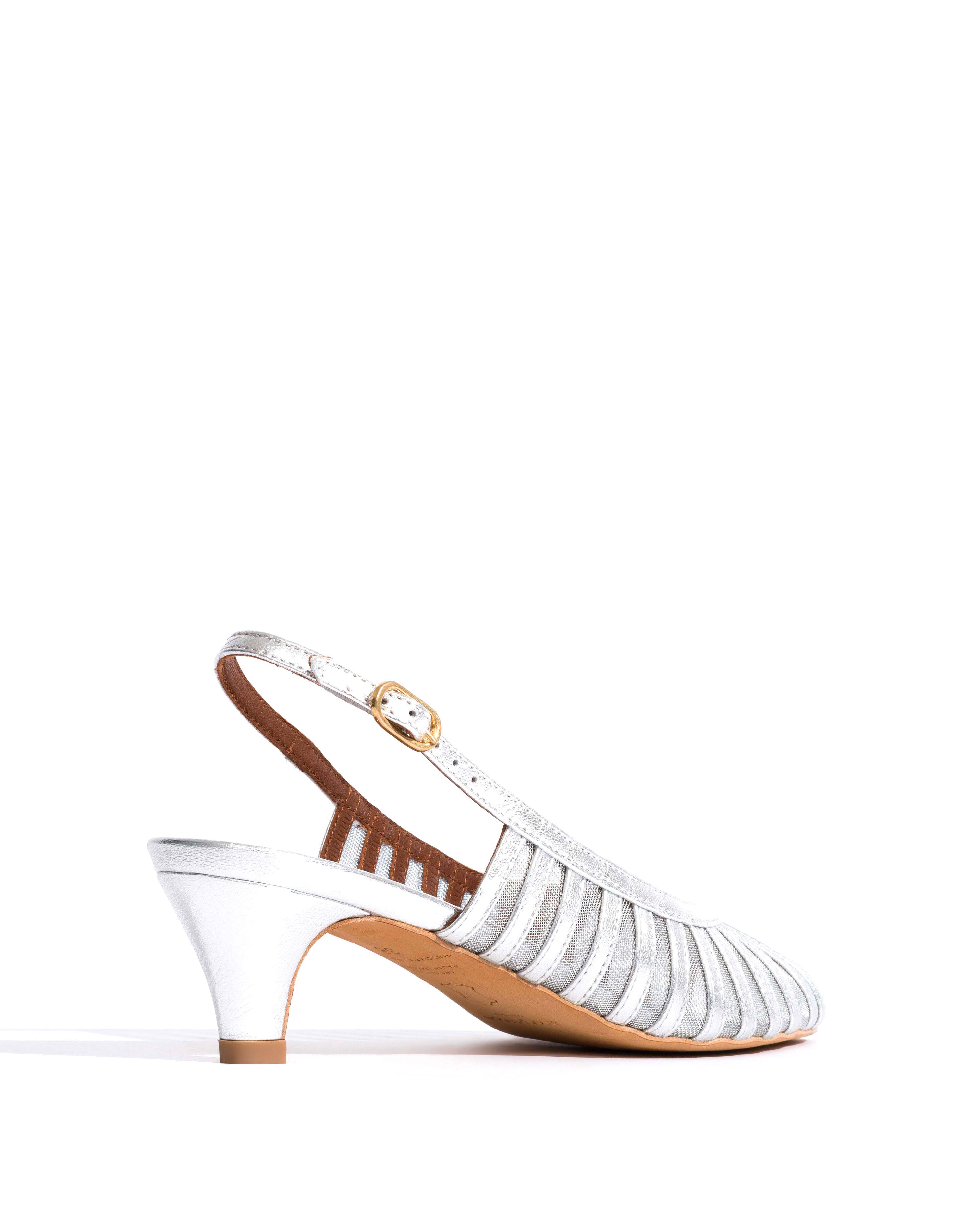 Carminho 40 mesh Metallic goat & mesh Silver - Image 3