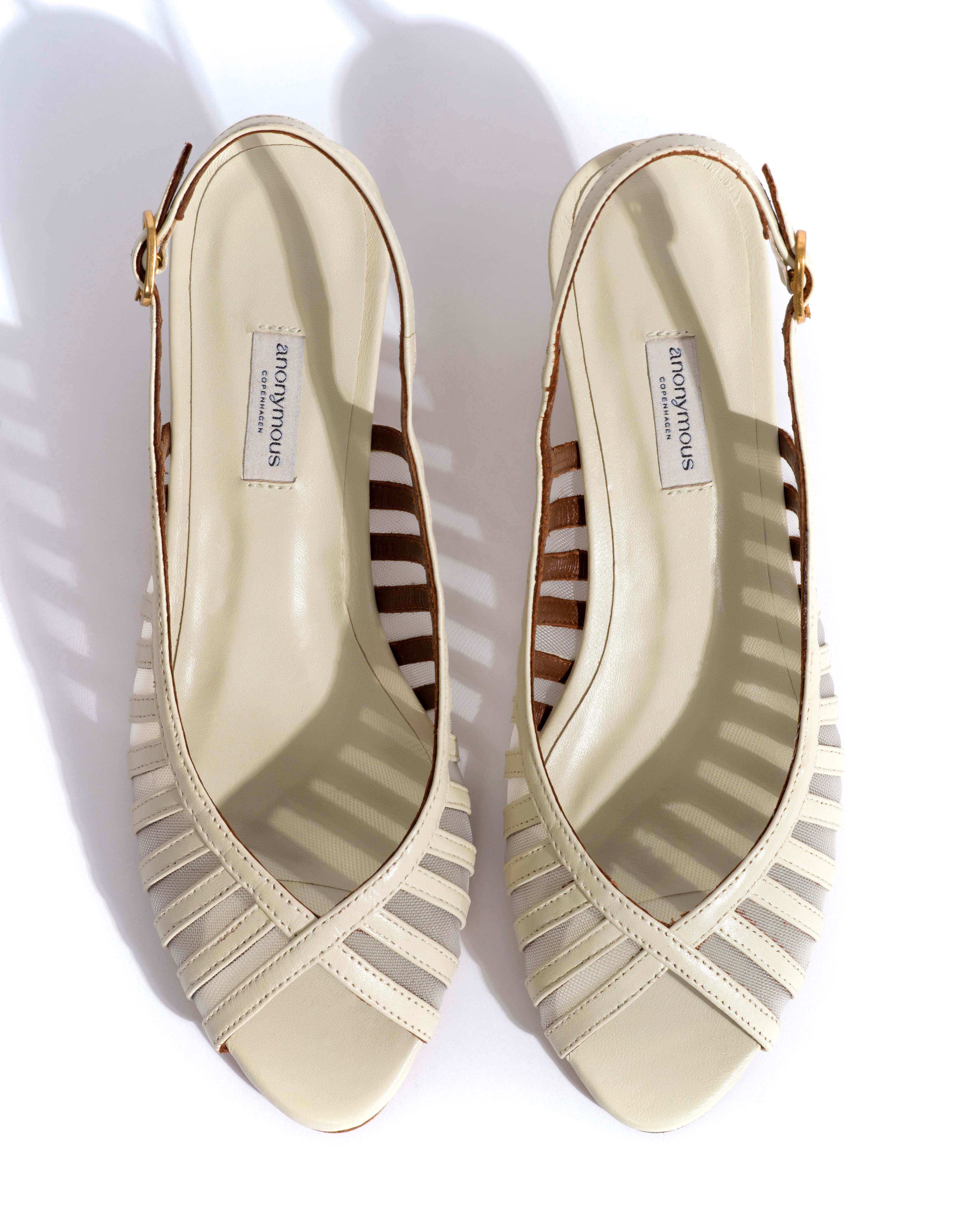 Carminho 40 mesh Shiny lamb & mesh White sand - Image 4
