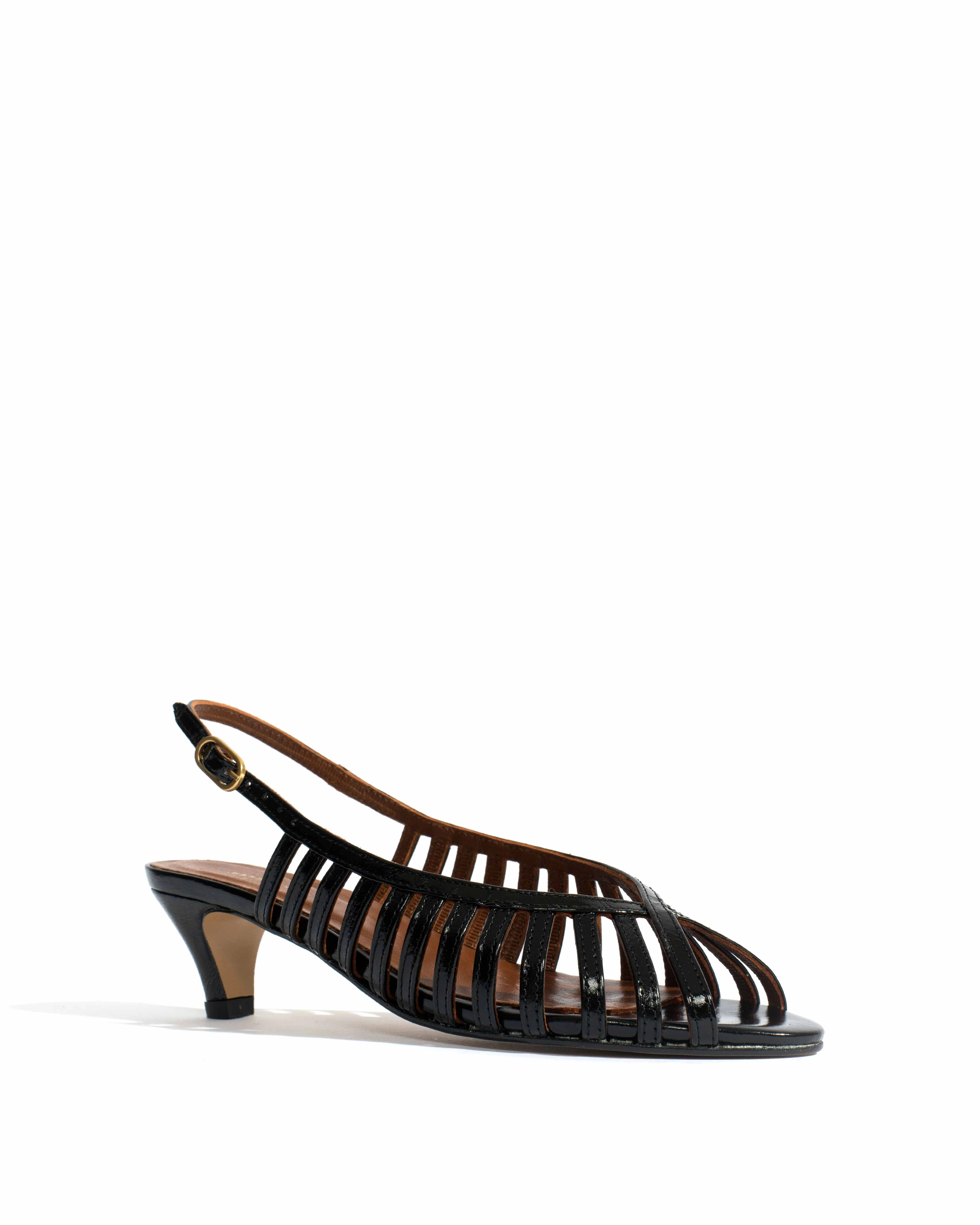 Carminho 40 stiletto Crinkled polished goat Black - Image 2