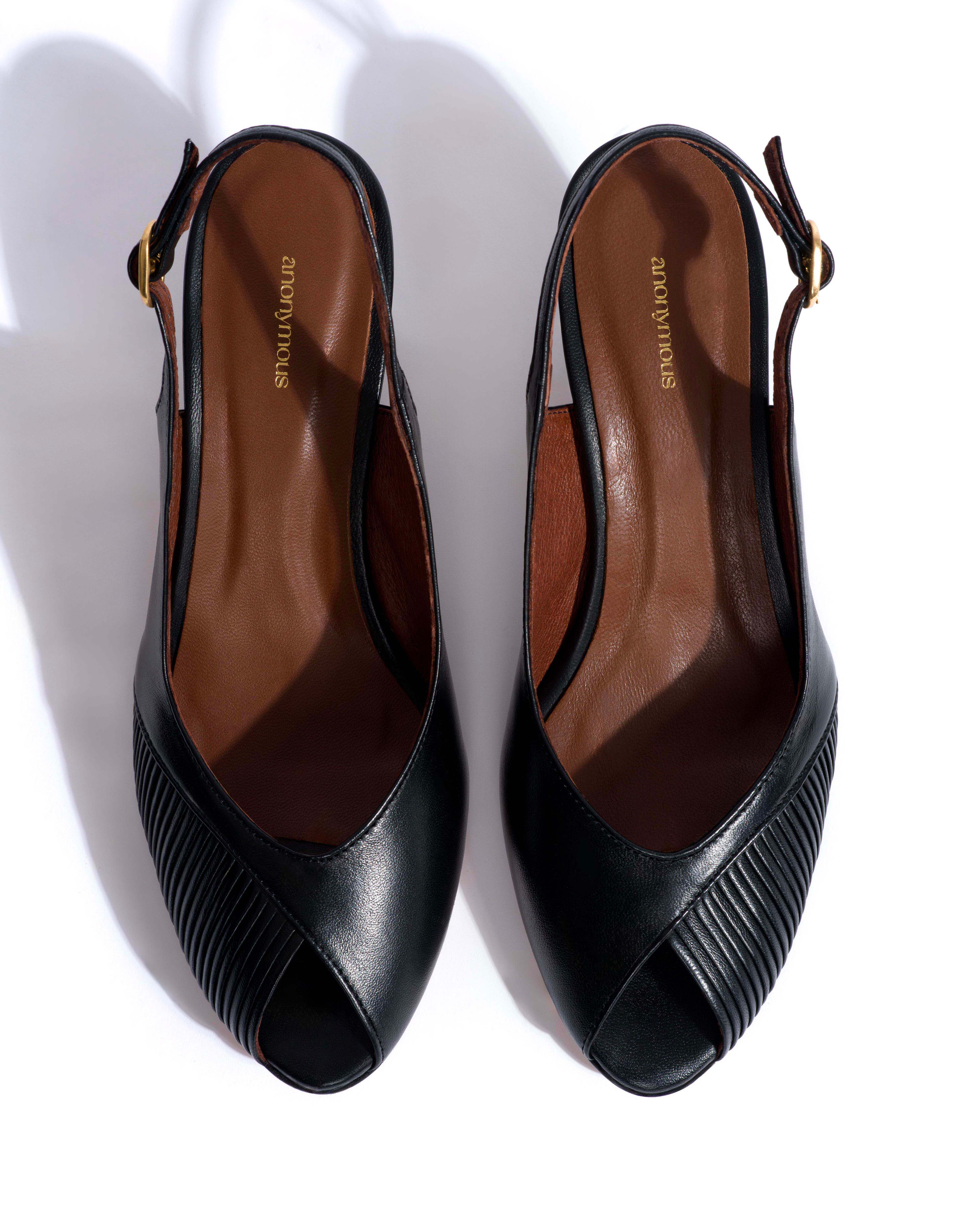 Cassandra 50 stiletto Shiny lamb Black - Image 4