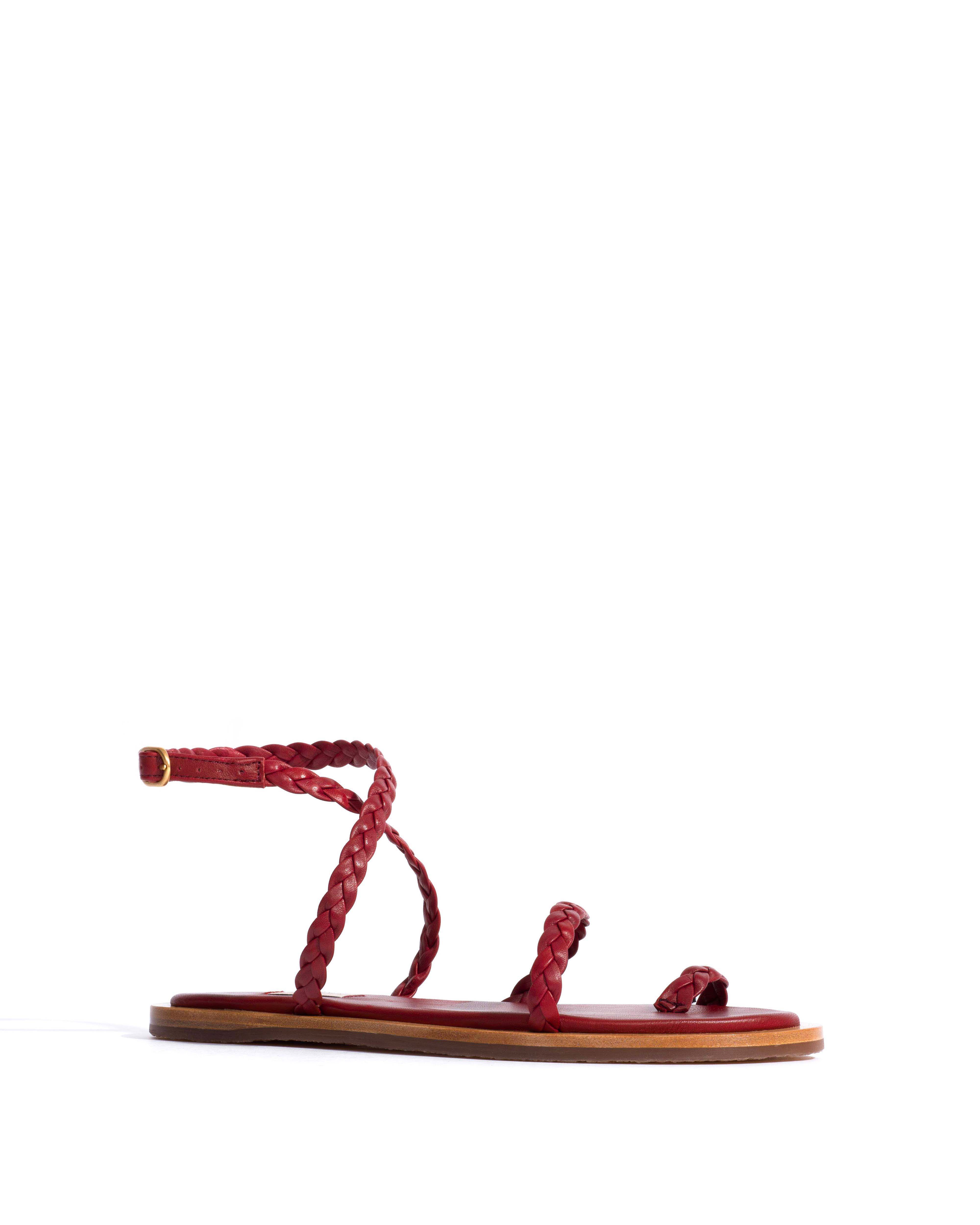 Cinca 10 hand-braided Hand-braided leather Pomegranate - Image 2