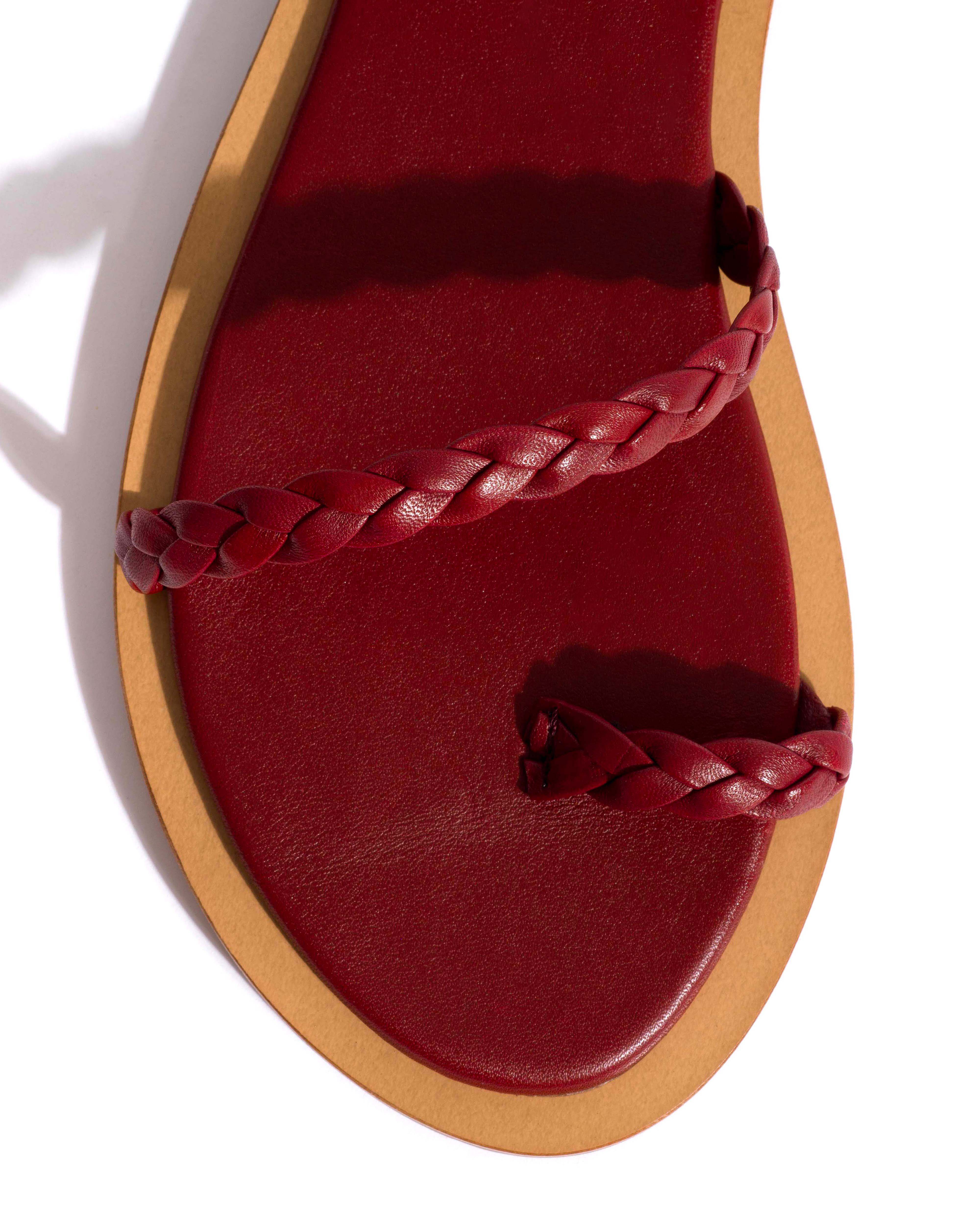 Cinca 10 hand-braided Hand-braided leather Pomegranate - Image 5