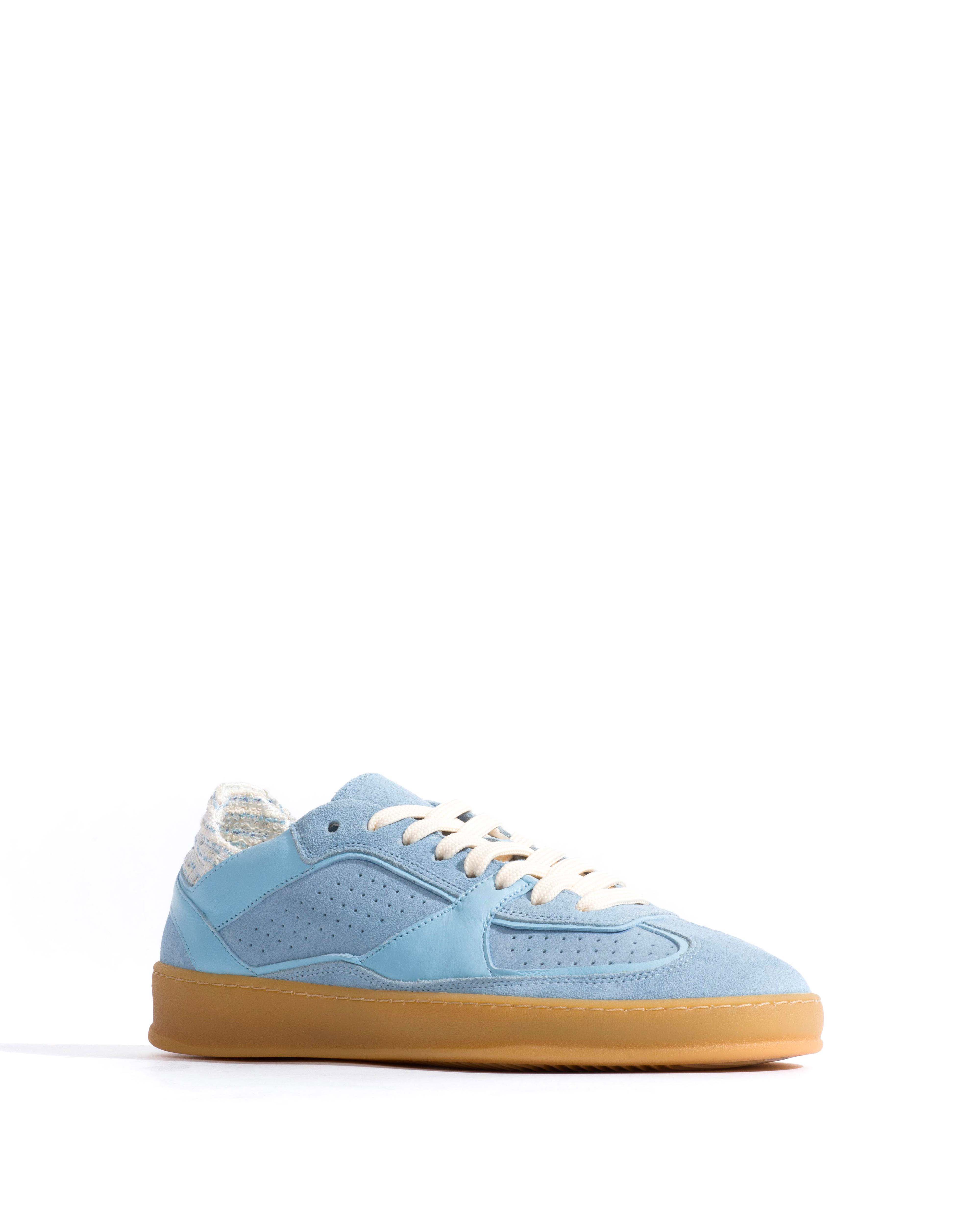 Dabbie Calf suede & sleek leather & boucle Porcelain blue & white porcelain blue - Image 2