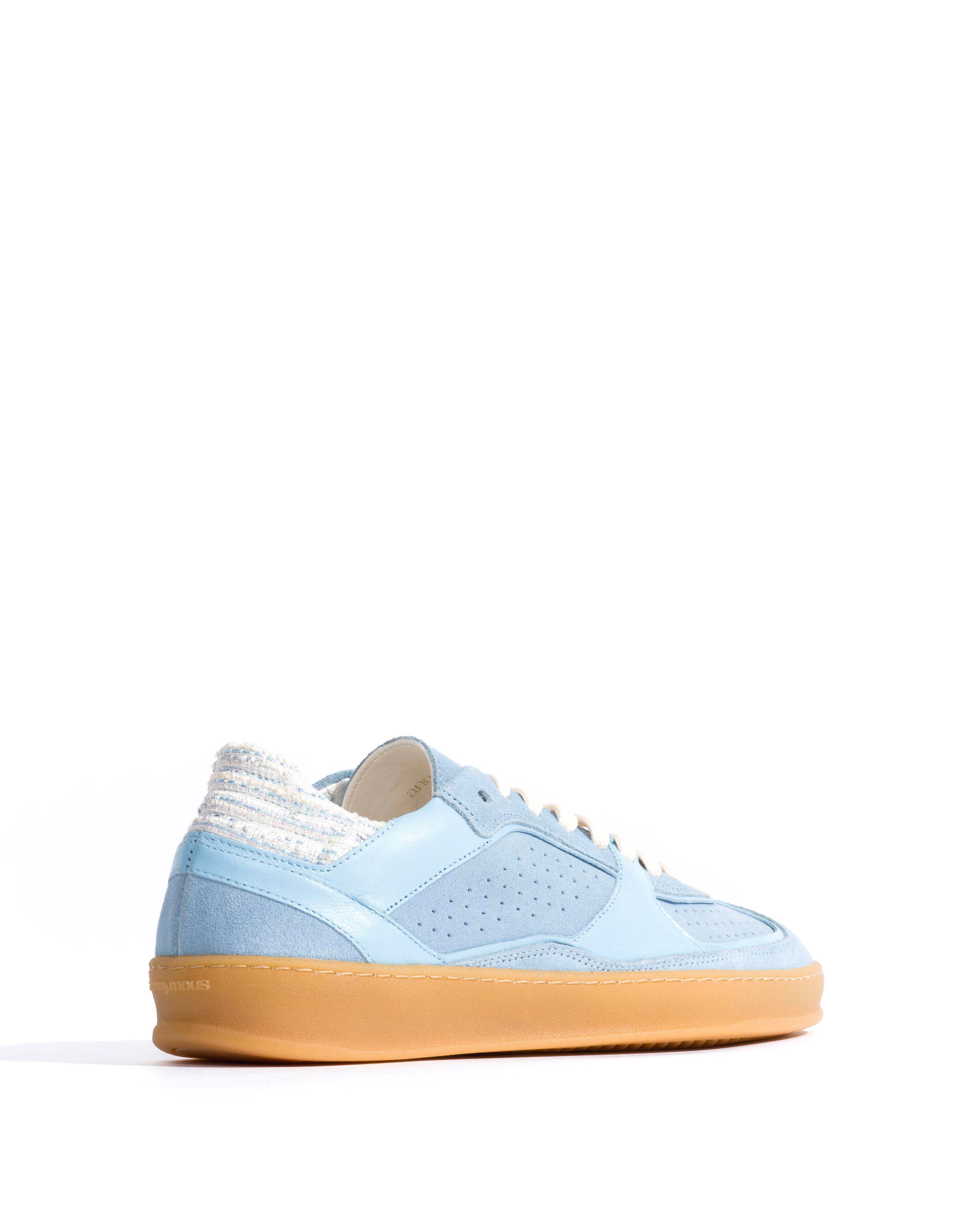 Dabbie Calf suede & sleek leather & boucle Porcelain blue & white porcelain blue - Image 3