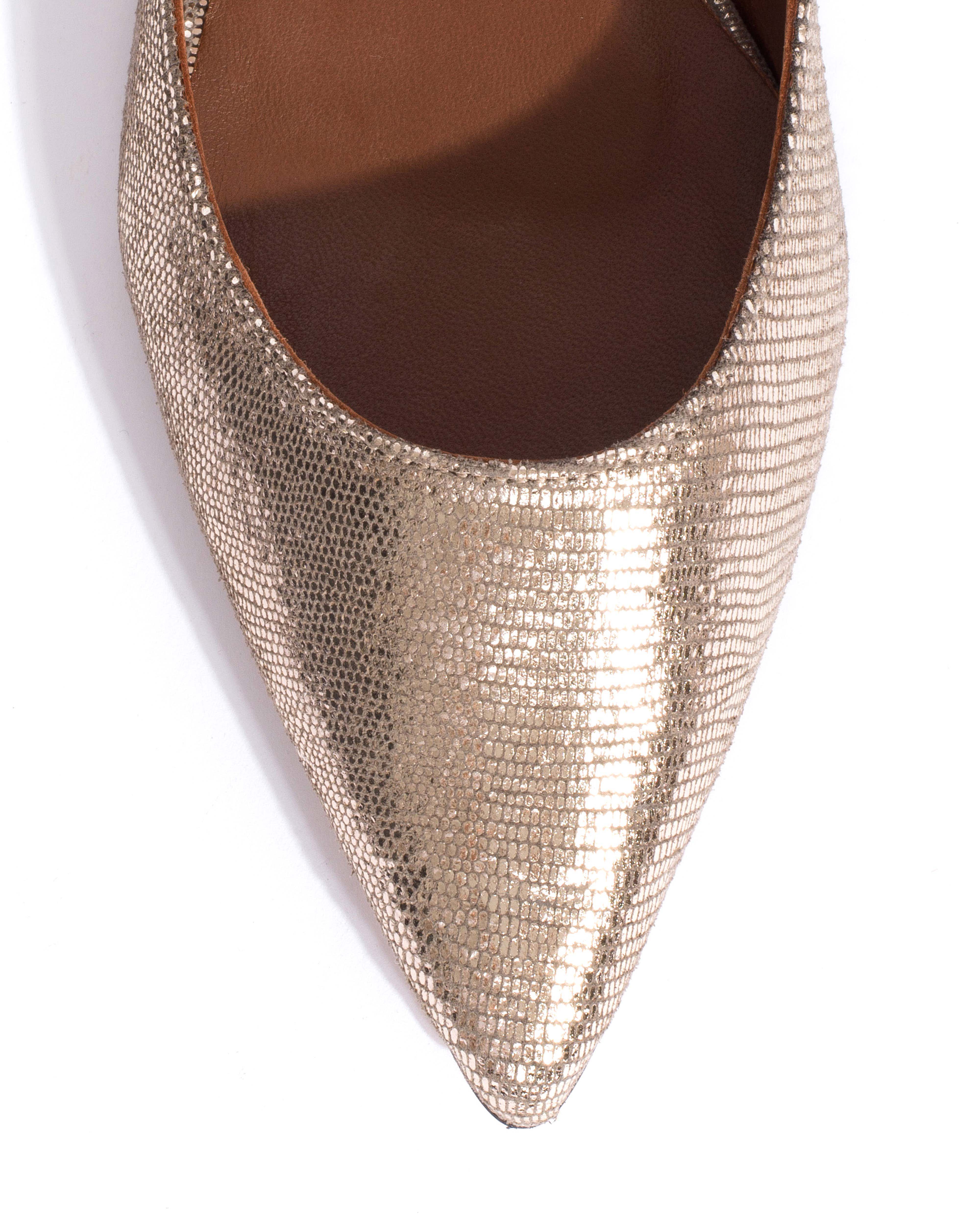 Fifi Lizard metallic goat Vintage champagne - Image 5