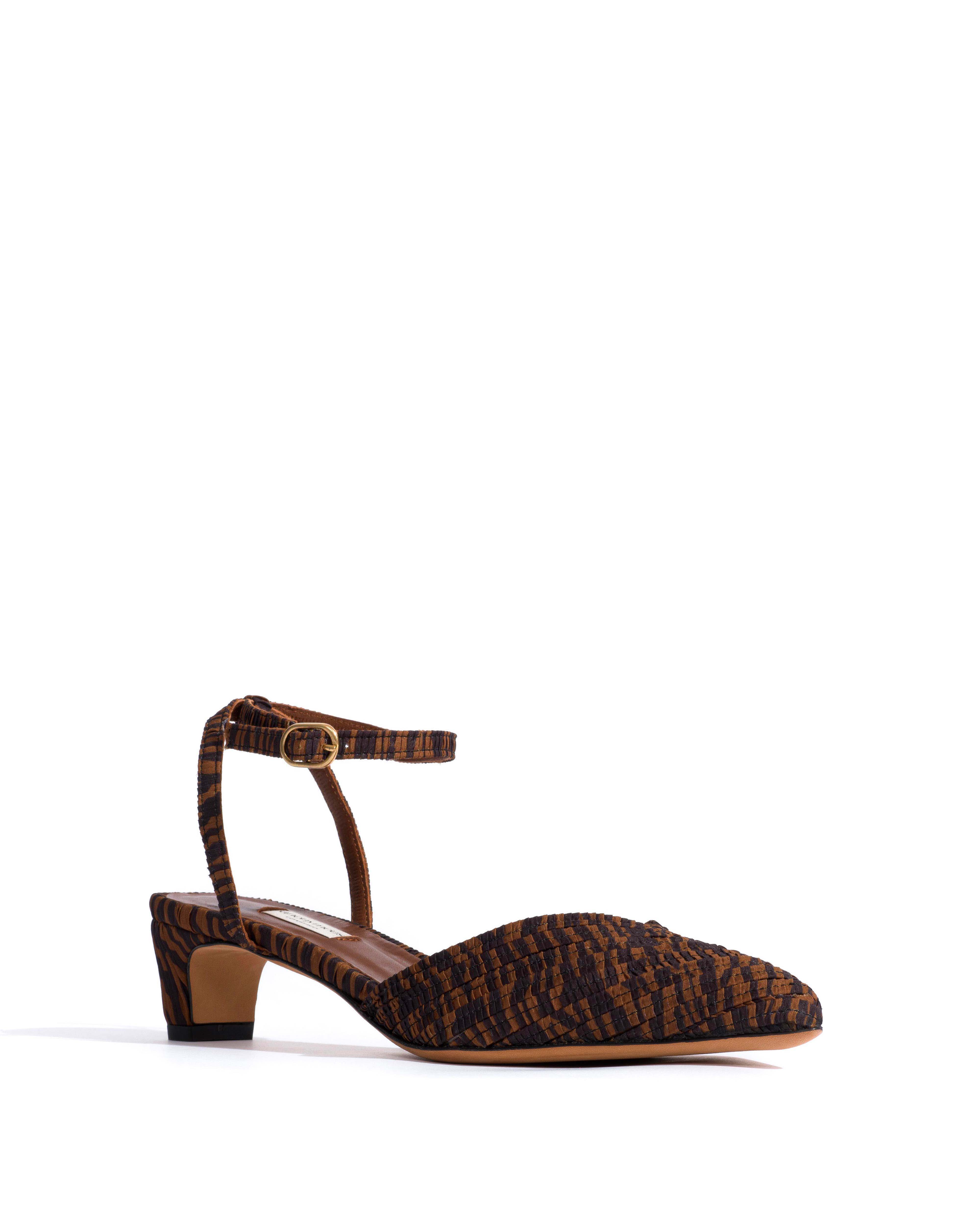 Givia 40 Pleated zebra Chocolate shades - Image 2