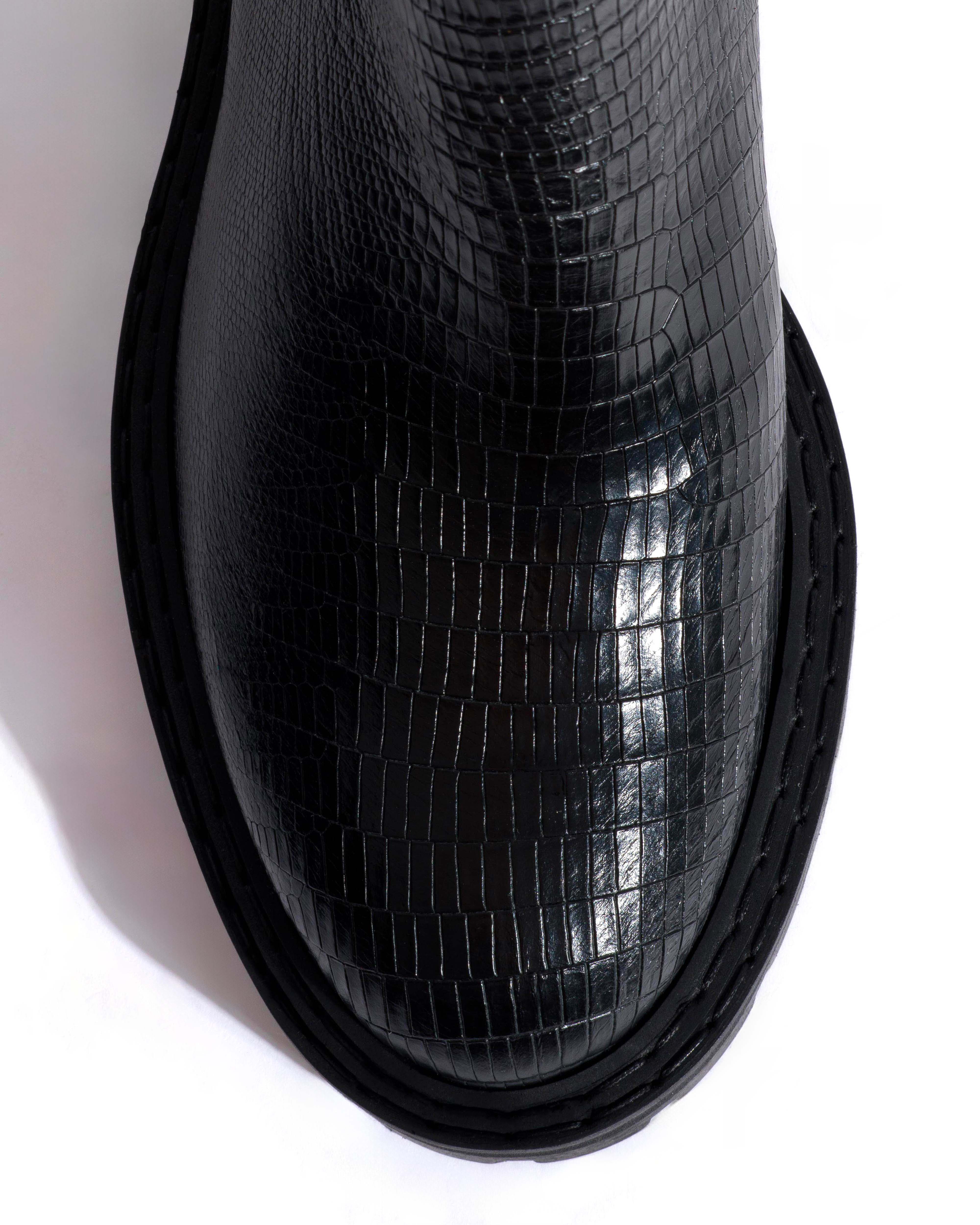 Haily low cut Calf lizard Black - Image 5