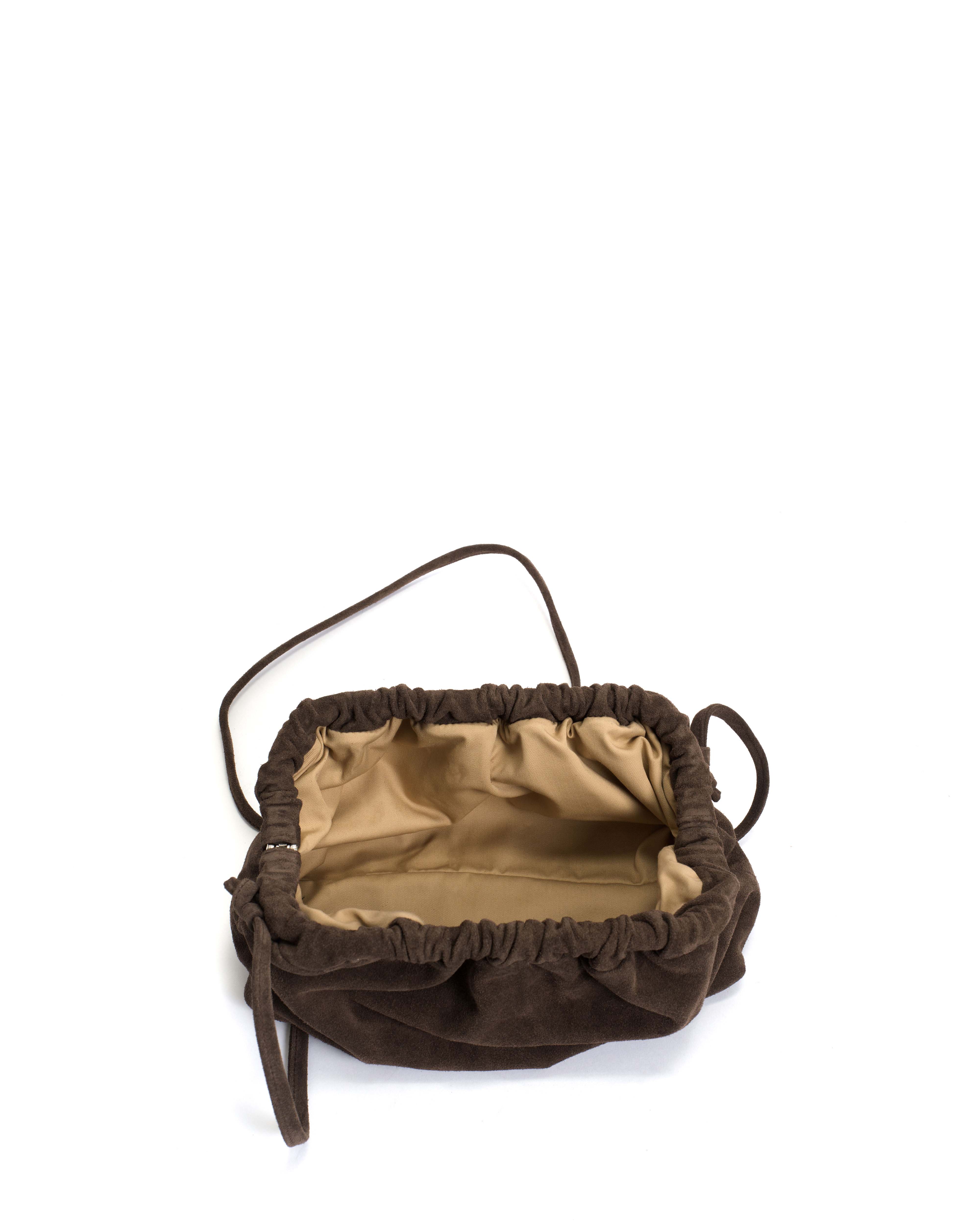 Hally classic cloud bag Calf suede Coffee brown - Image 3