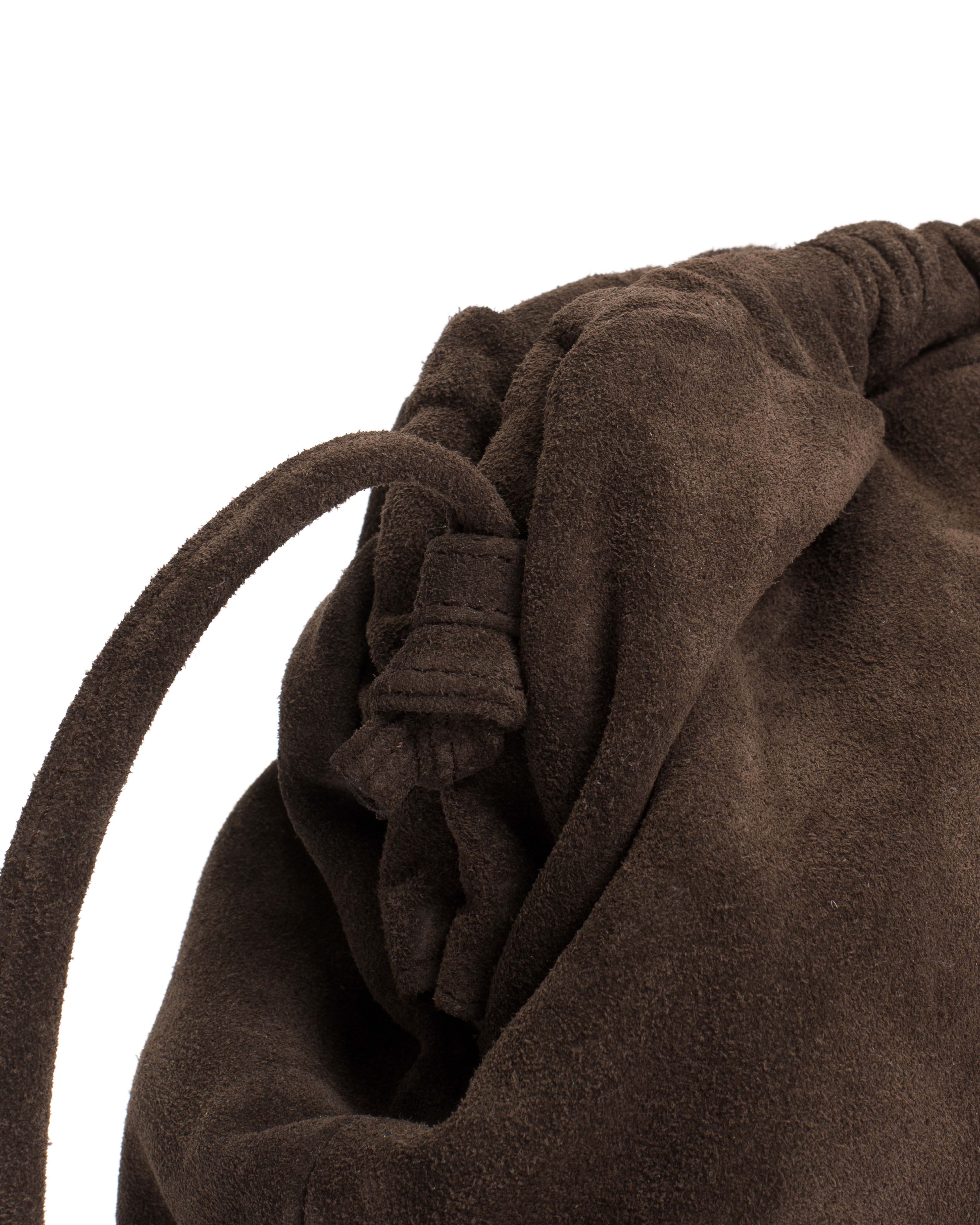 Hally classic cloud bag Calf suede Coffee brown - Image 4