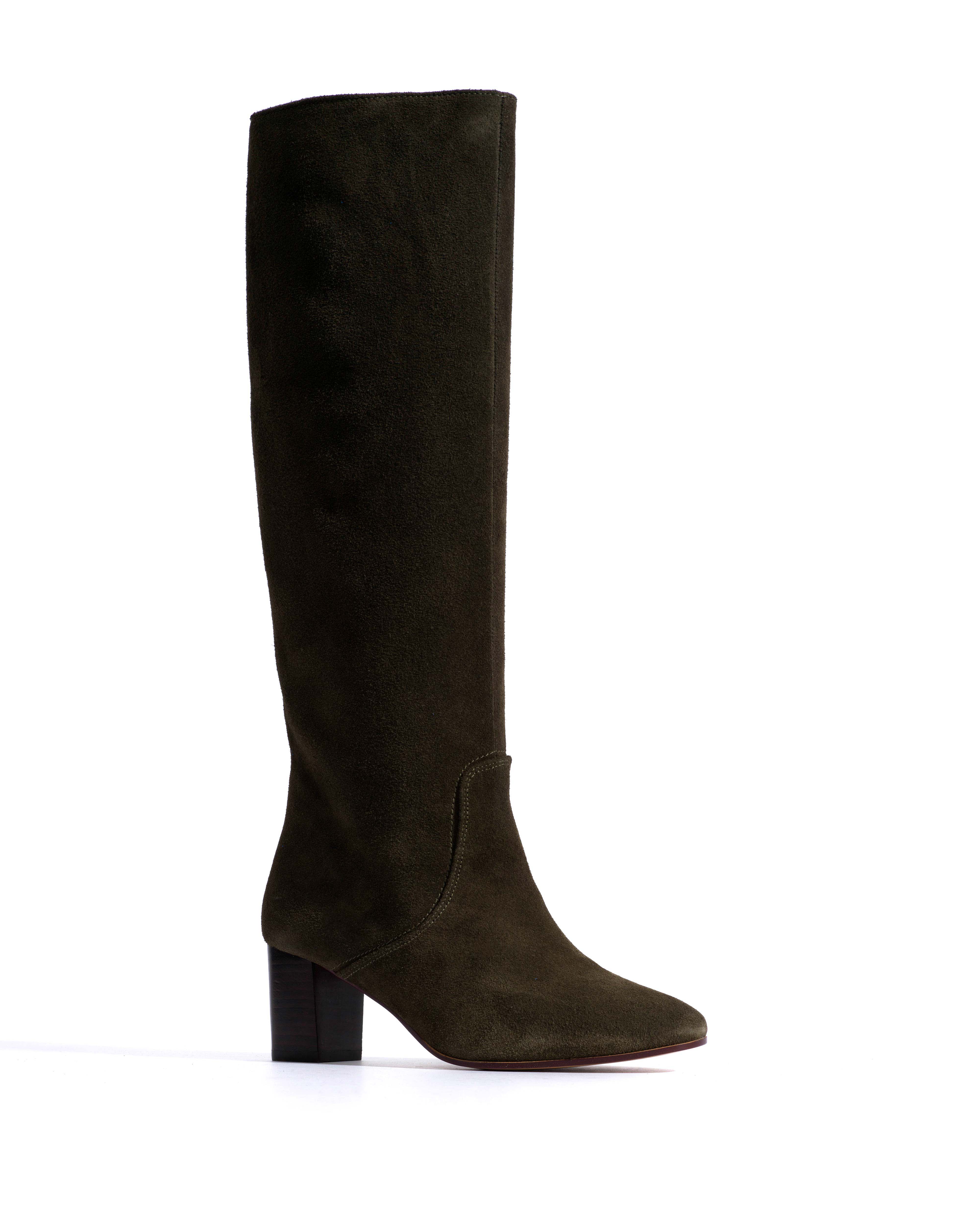 Henriette Calf suede Moss green - Image 2