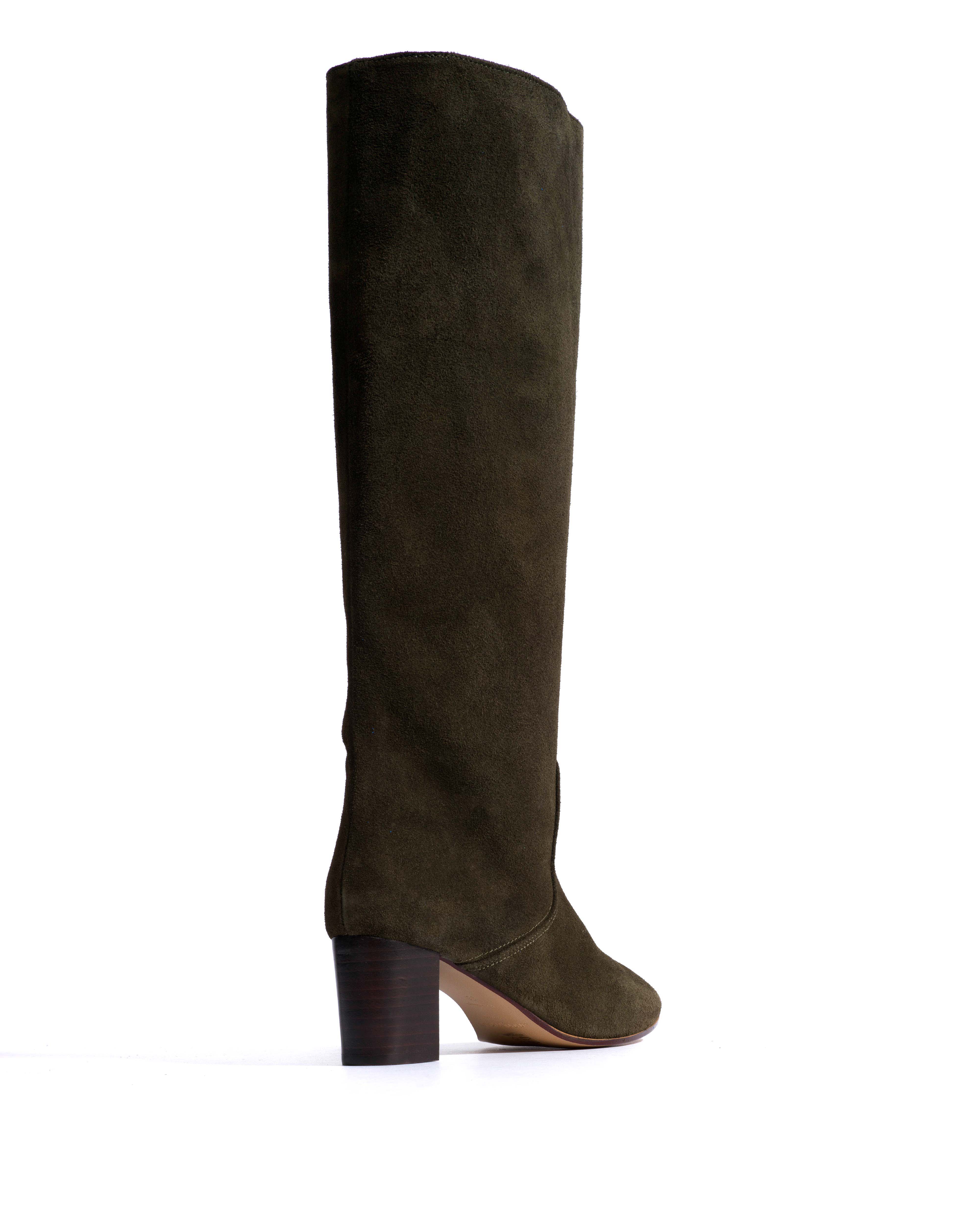 Henriette Calf suede Moss green - Image 3