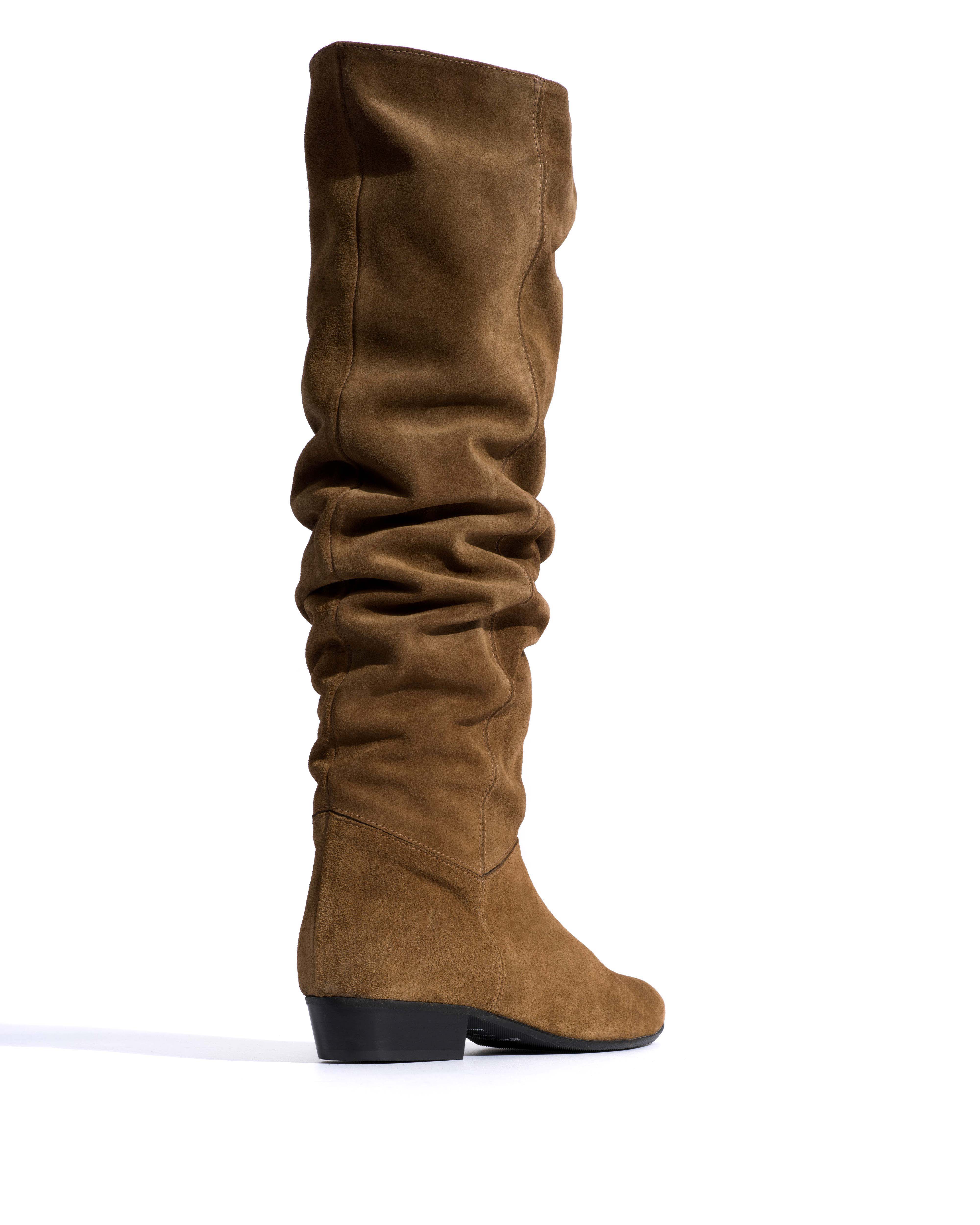 Jadah 20 Calf suede & sleek leather Cinnamon & dark taupe - Image 3