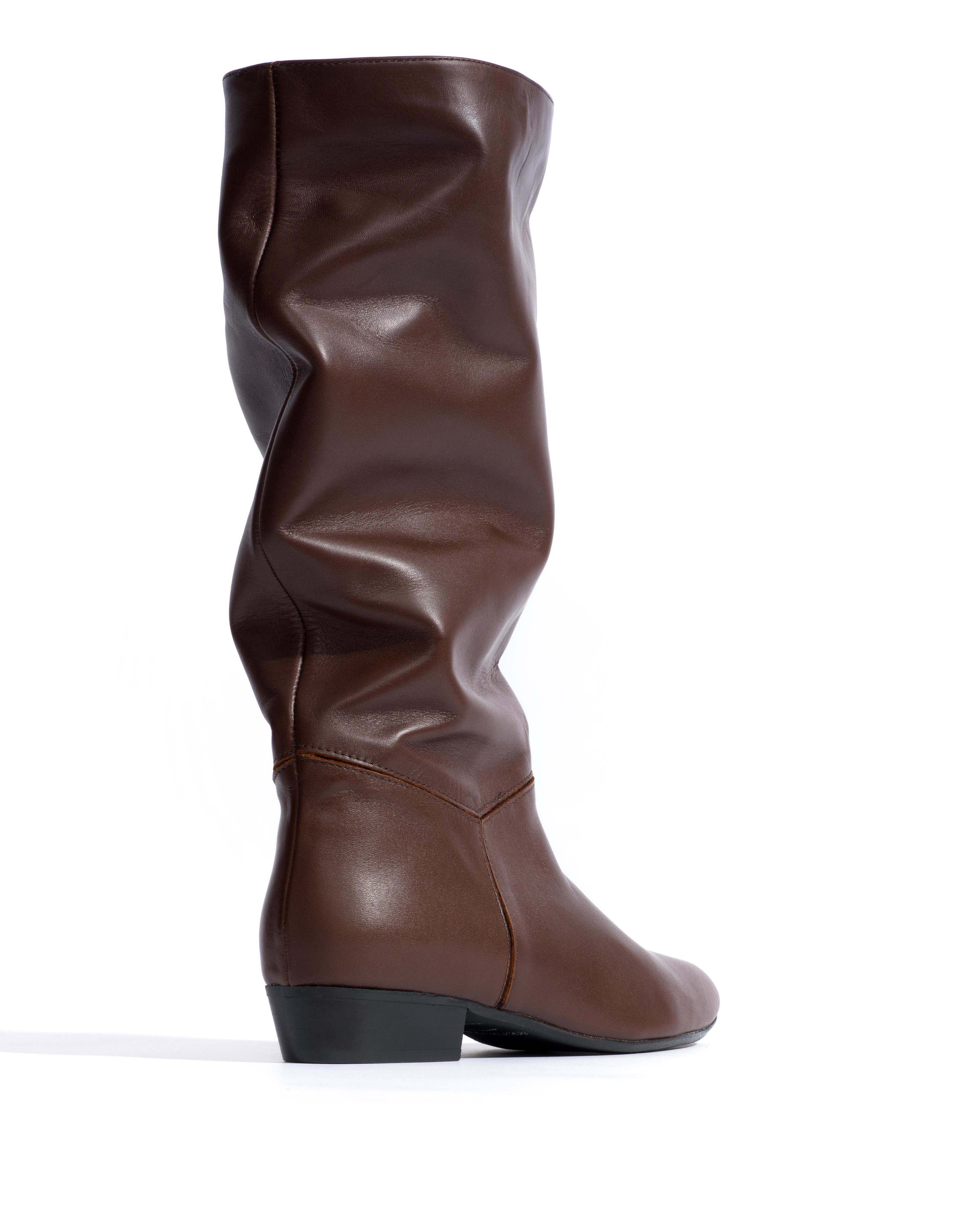 Jasmina 20 Soft calf & suede leather Chocolate - Image 3