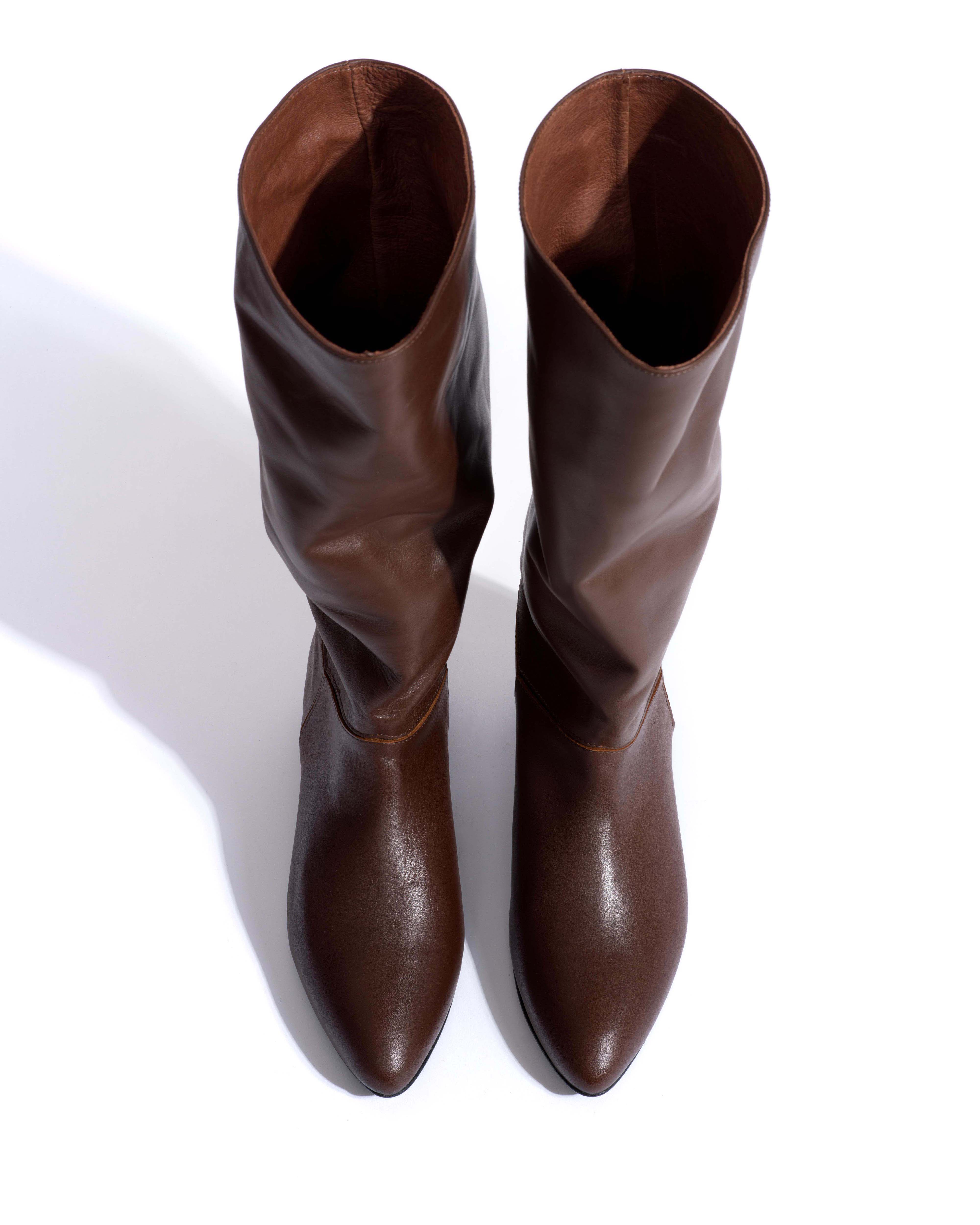 Jasmina 20 Soft calf & suede leather Chocolate - Image 4