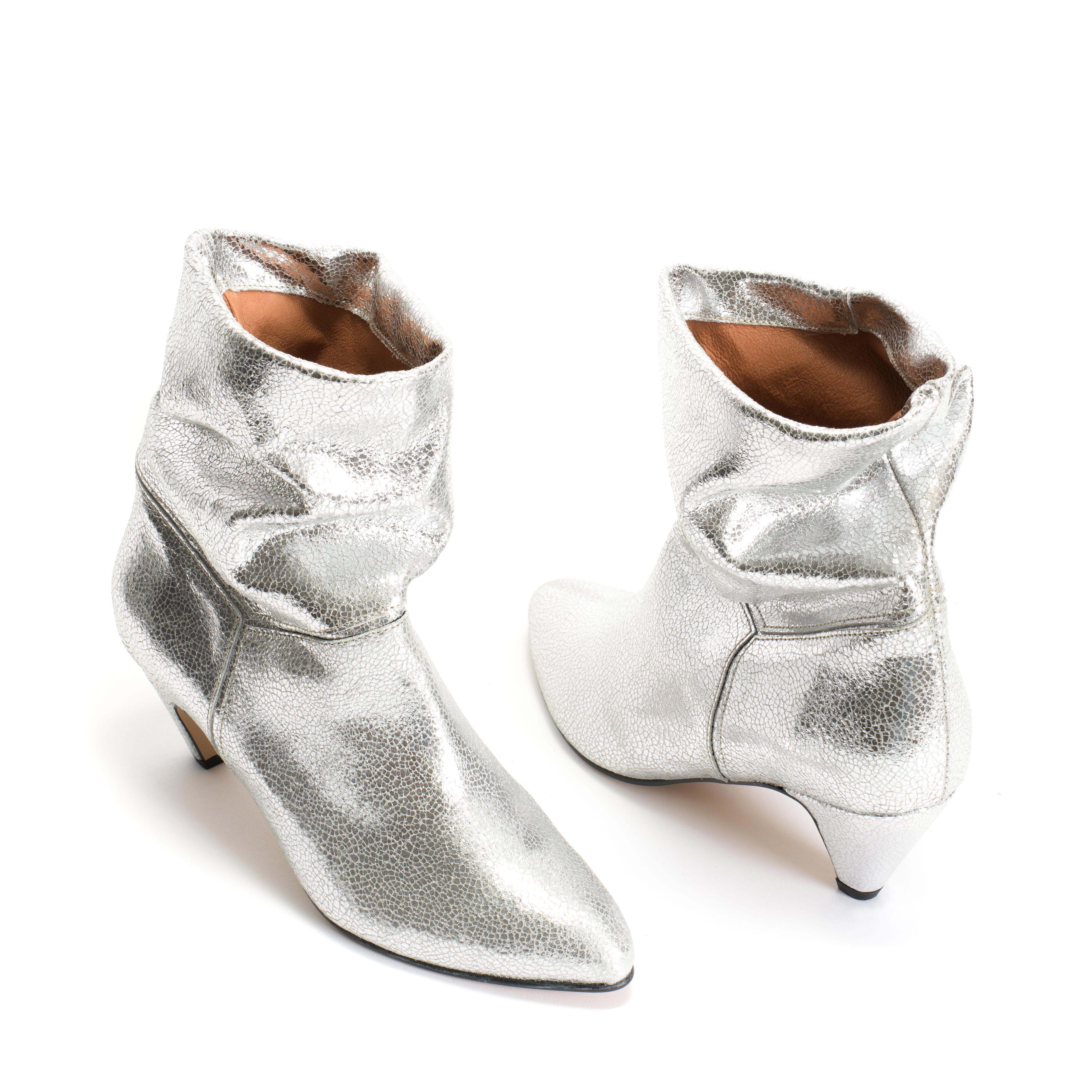 Jassi 50 stiletto Crackled metallic goat Silver - Image 5