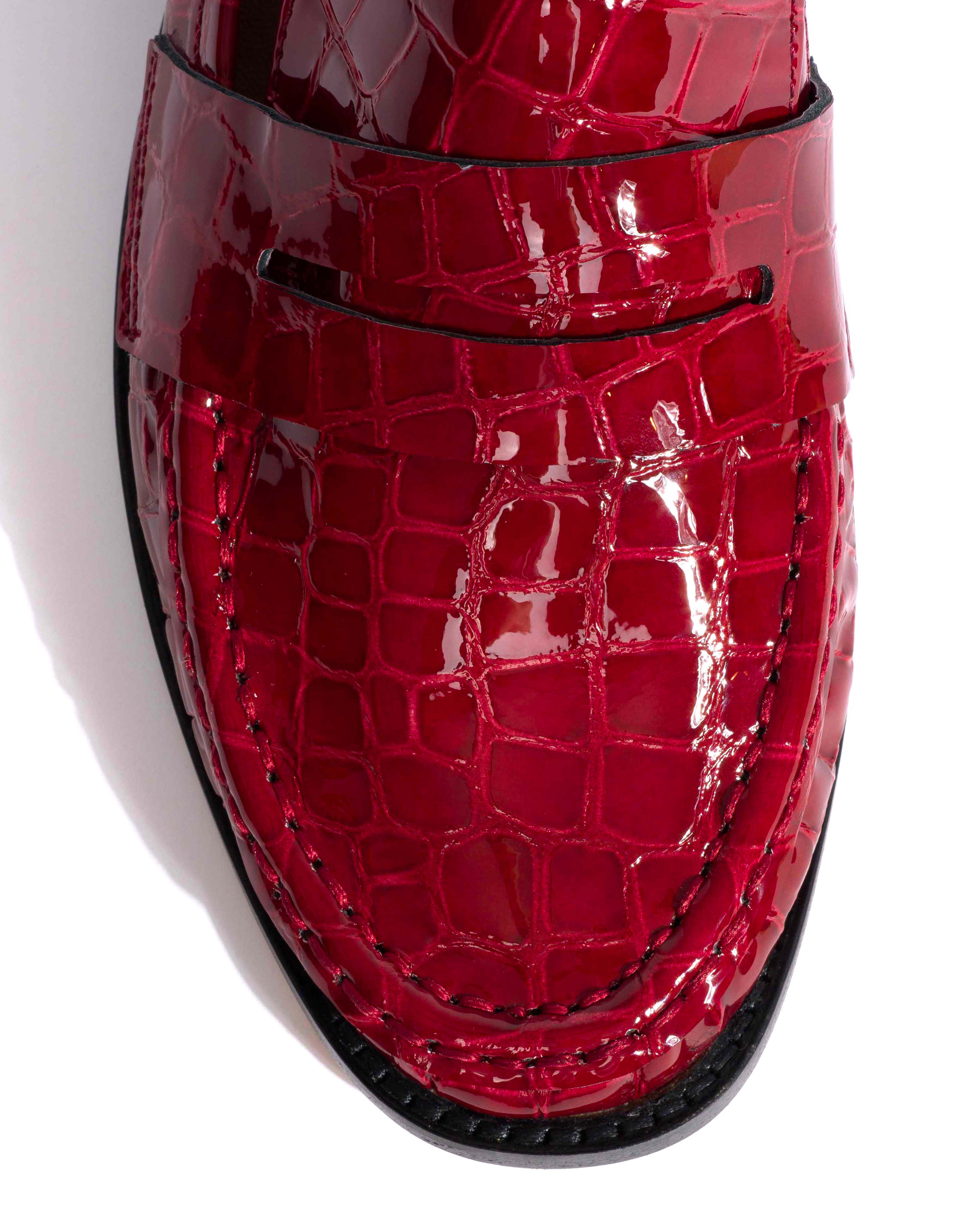 Jesha Polished croco calf Pomegranate - Image 5