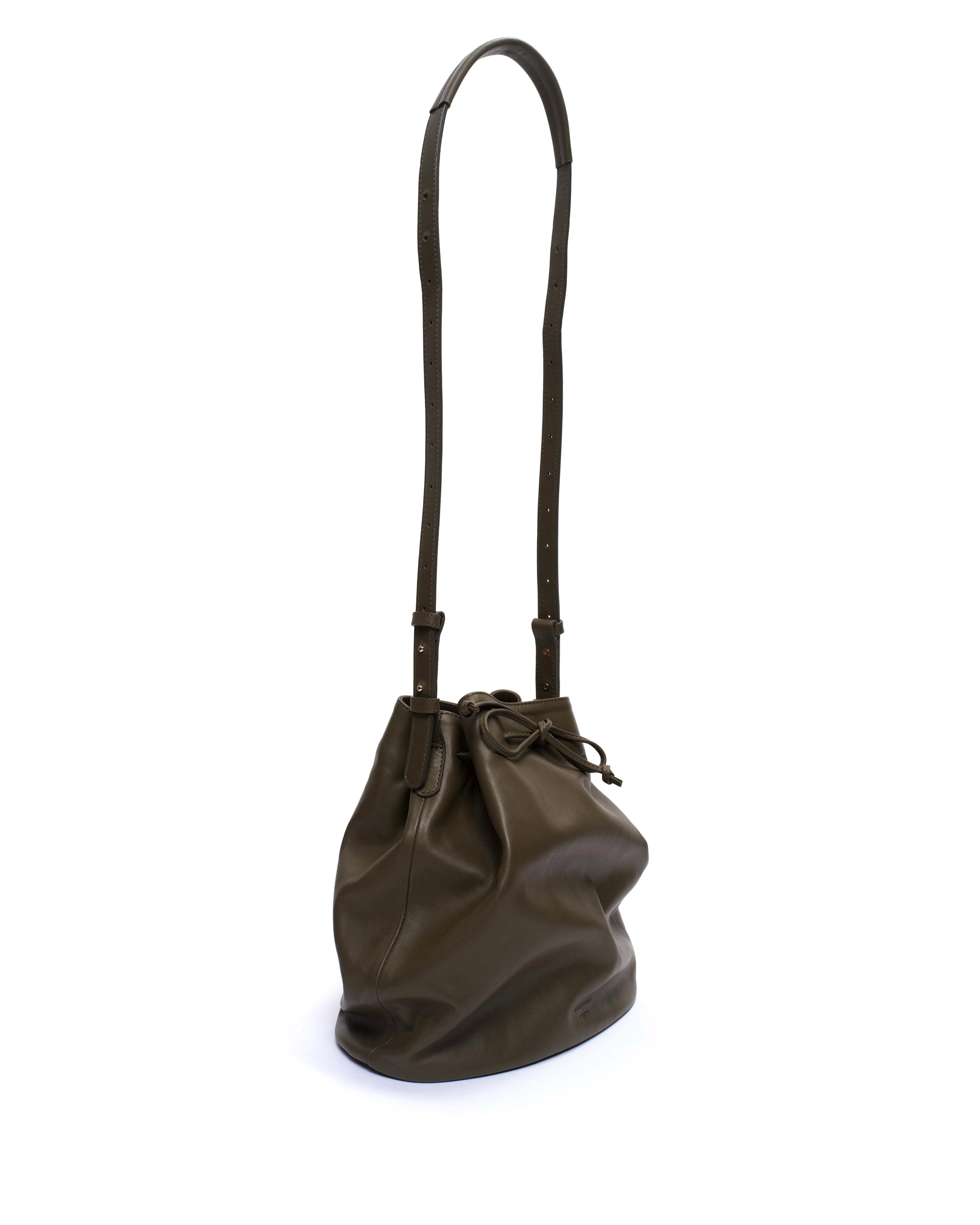 Kacey grand bucket bag Soft calf Olive green - Image 5
