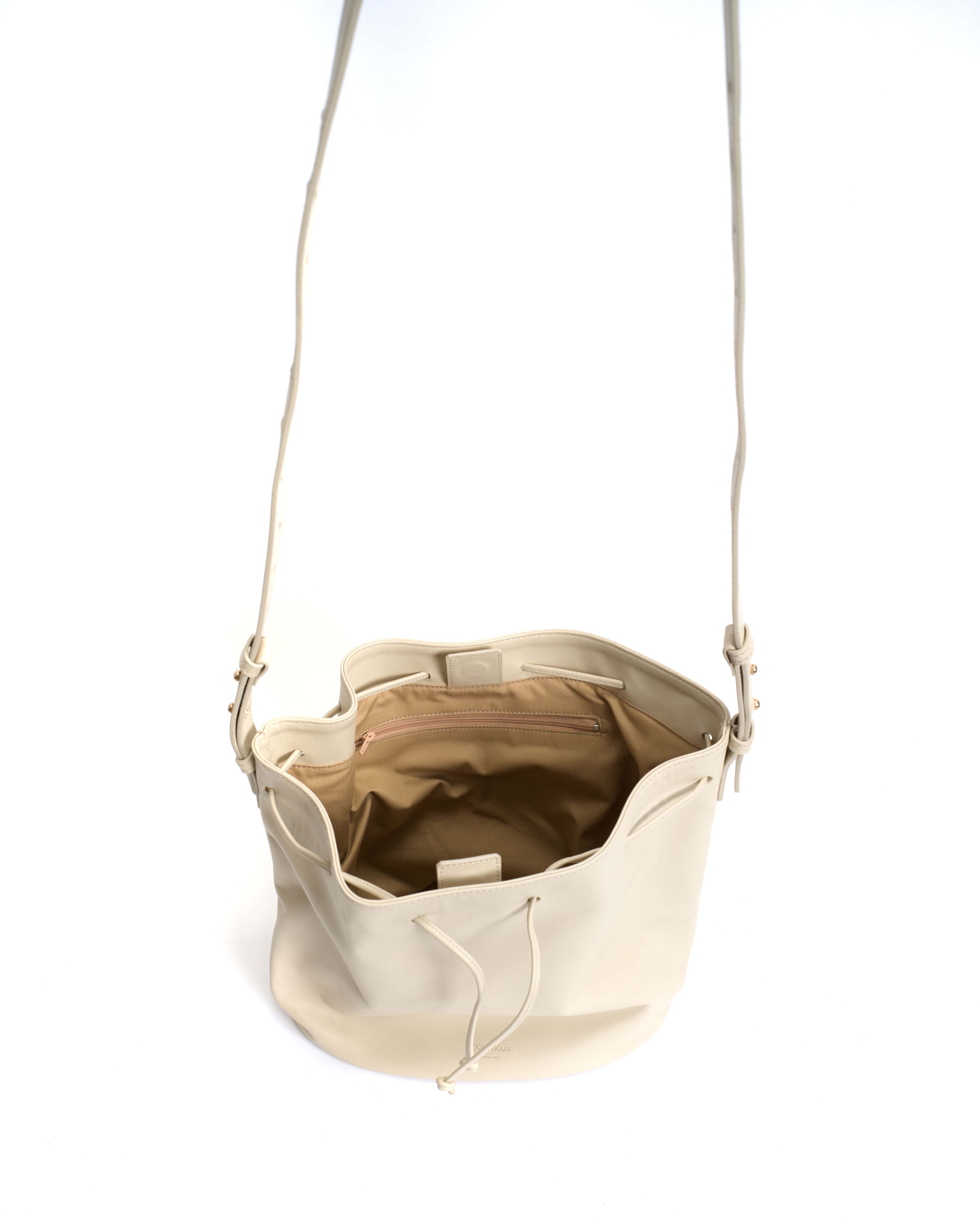Kacey grand bucket bag Soft calf White sand - Image 3