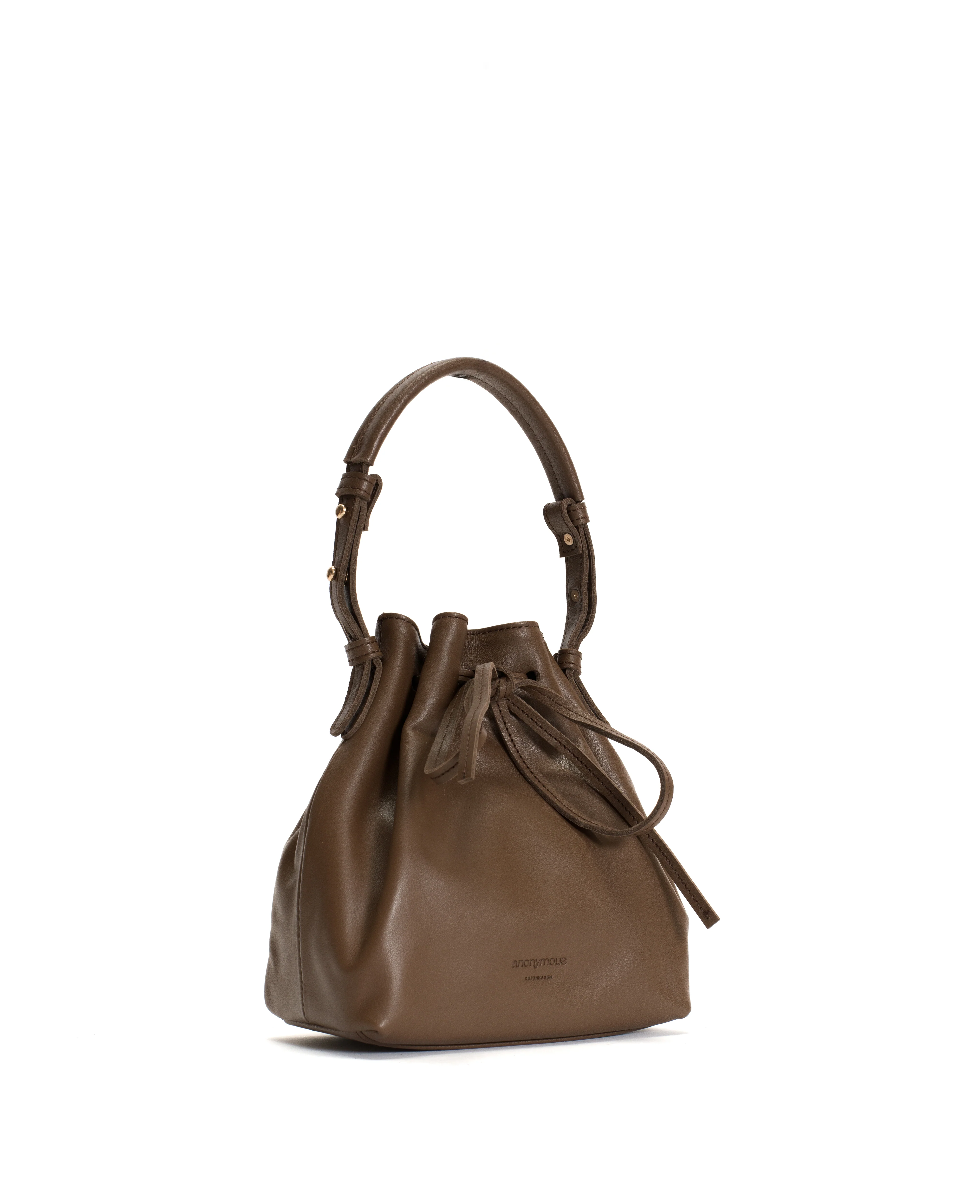 Kacey petite bucket bag Soft calf Dark taupe - Image 2