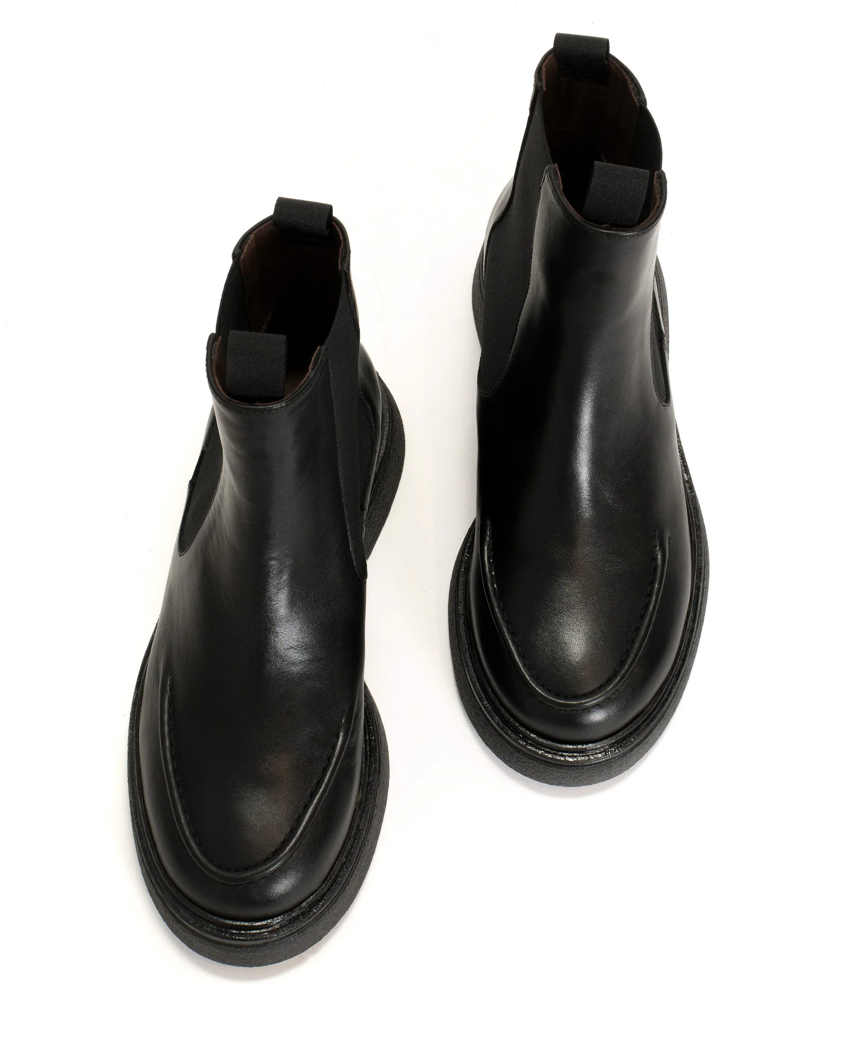 Kikie flat platform Soft calf & sole Black & black - Image 5
