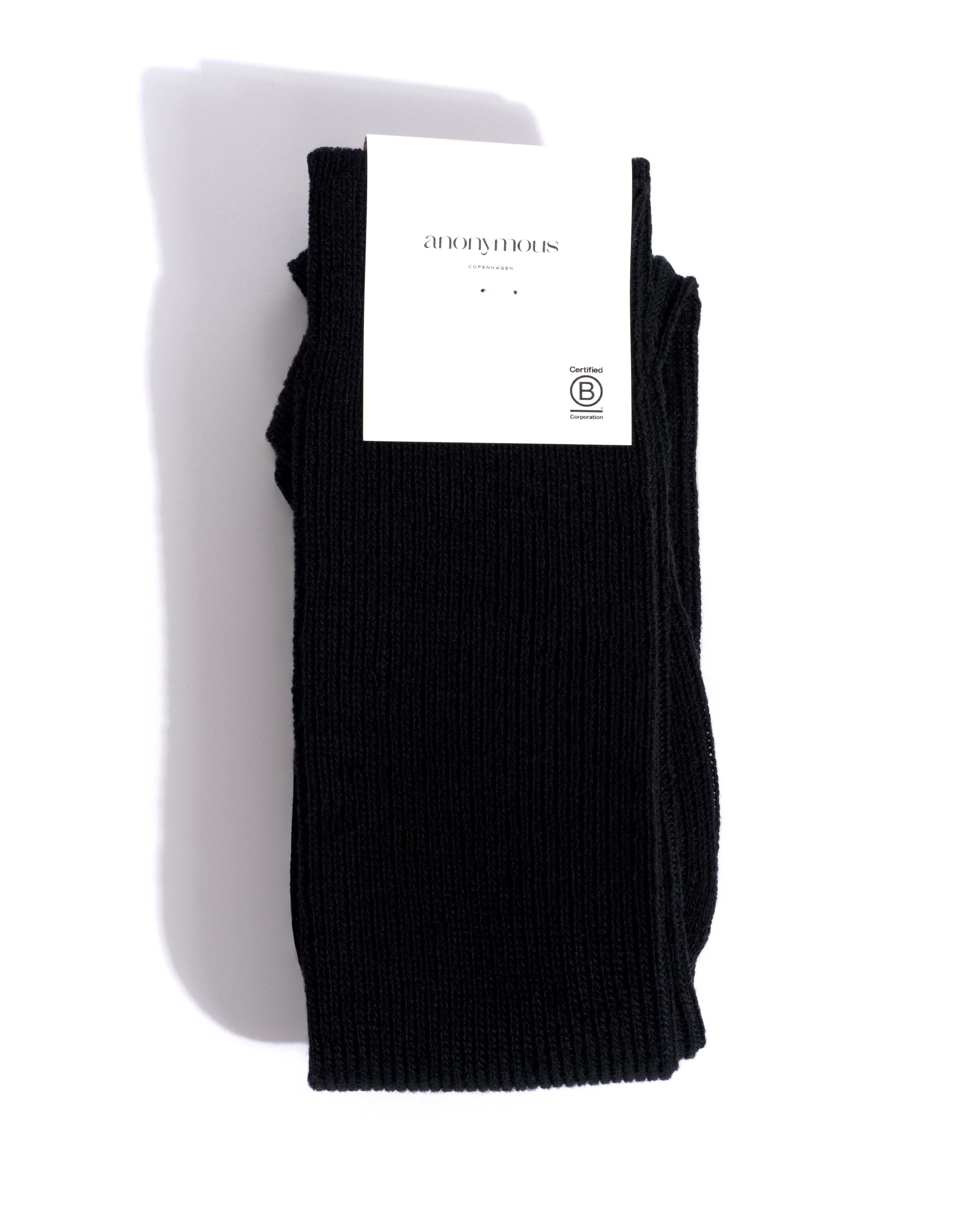 Lanai knee-high cashmere socks 70% wool 30% cashmere Black - Image 3