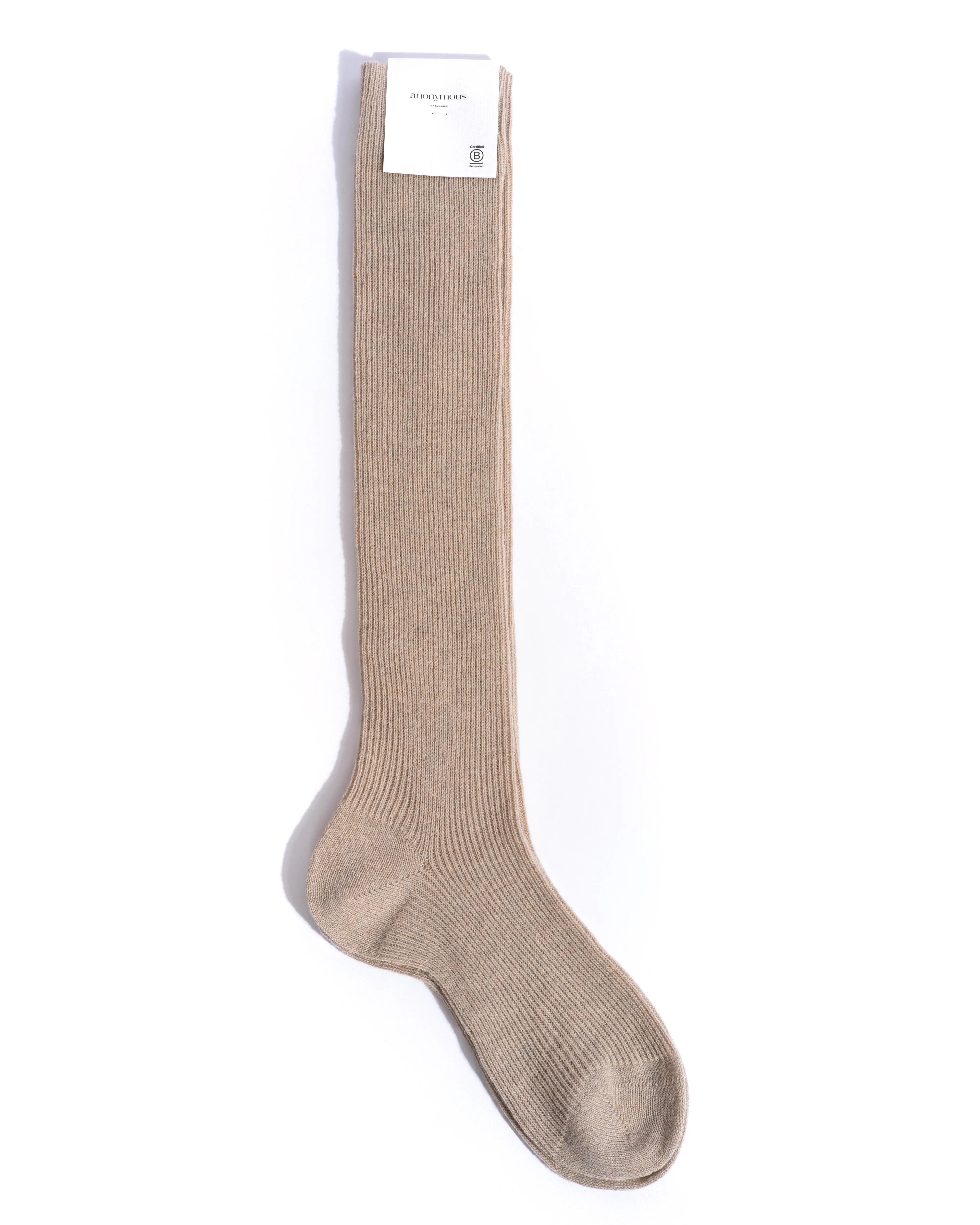 Lanai knee-high cashmere socks 70% wool 30% cashmere Mushroom - Image 4