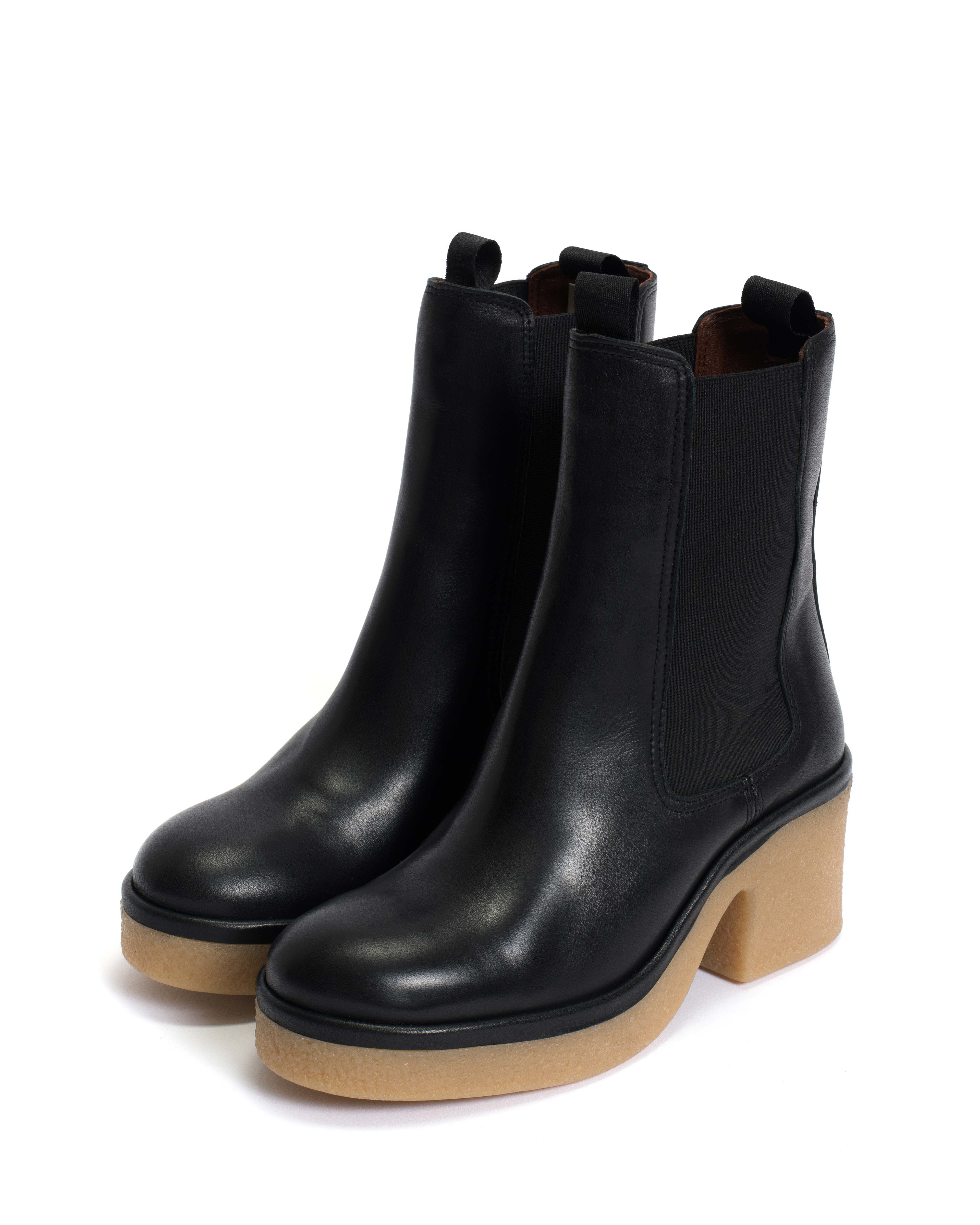 Laurell 65 platform Soft calf & sole Black & natural - Image 2