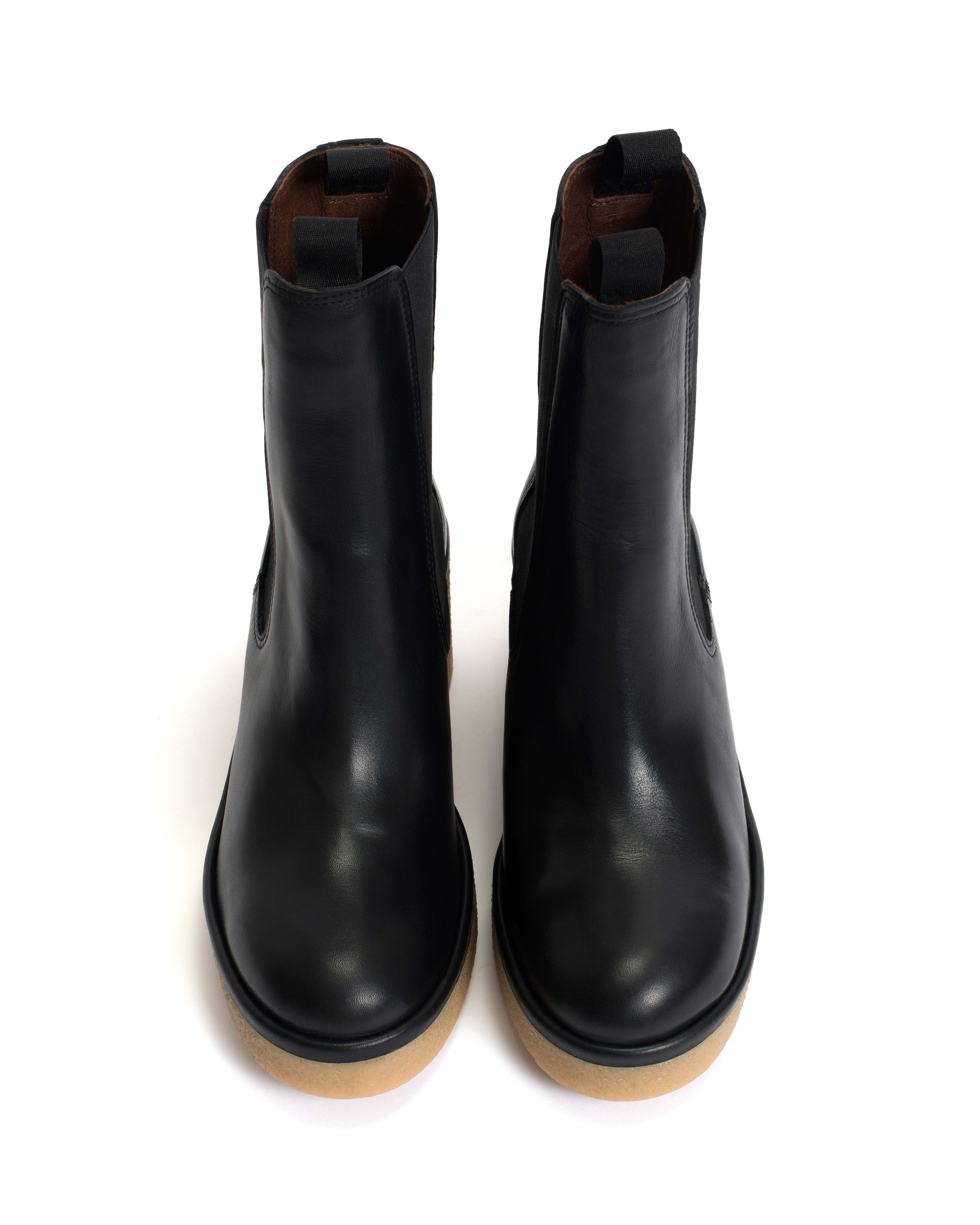 Laurell 65 platform Soft calf & sole Black & natural - Image 4