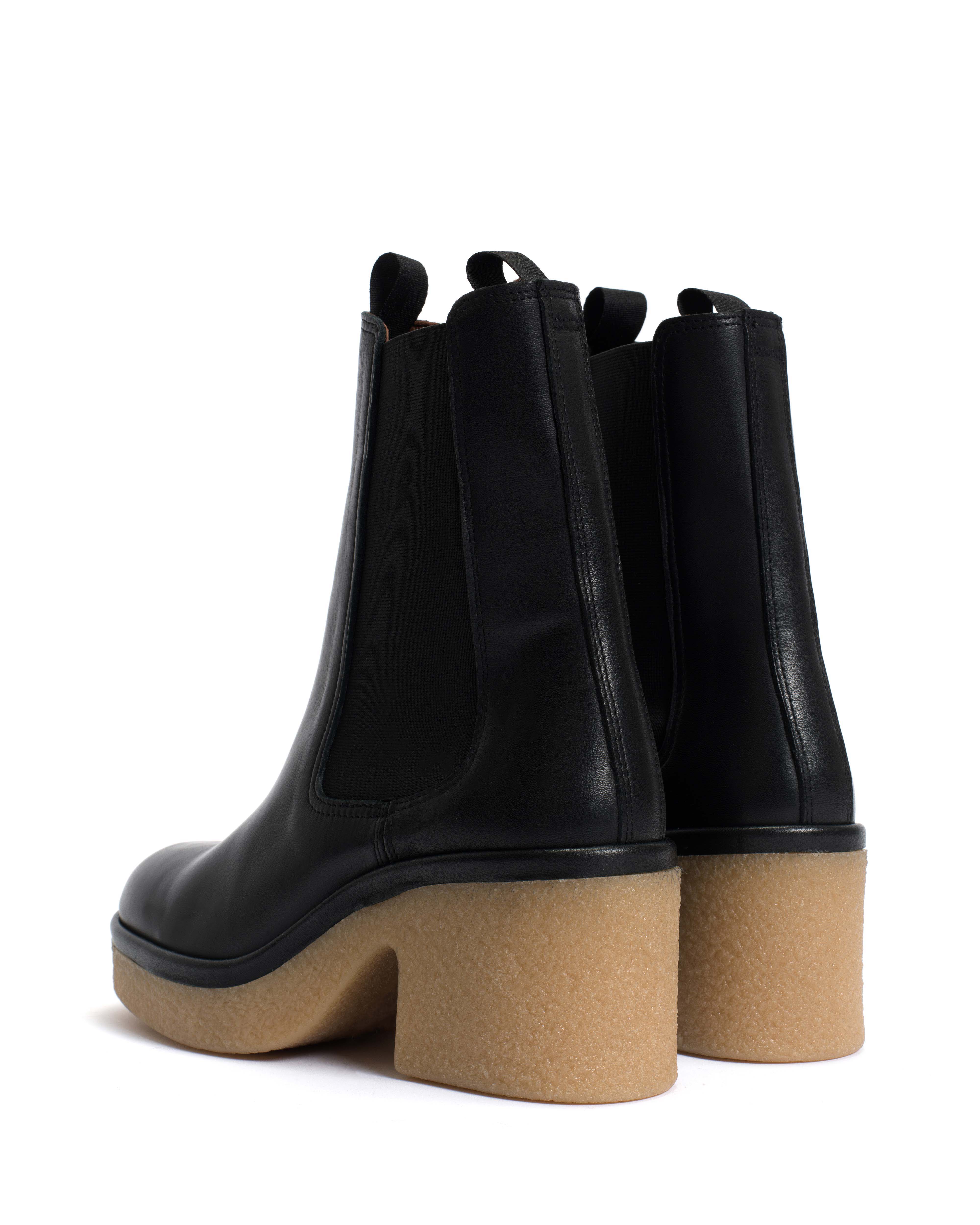 Laurell 65 platform Soft calf & sole Black & natural - Image 5