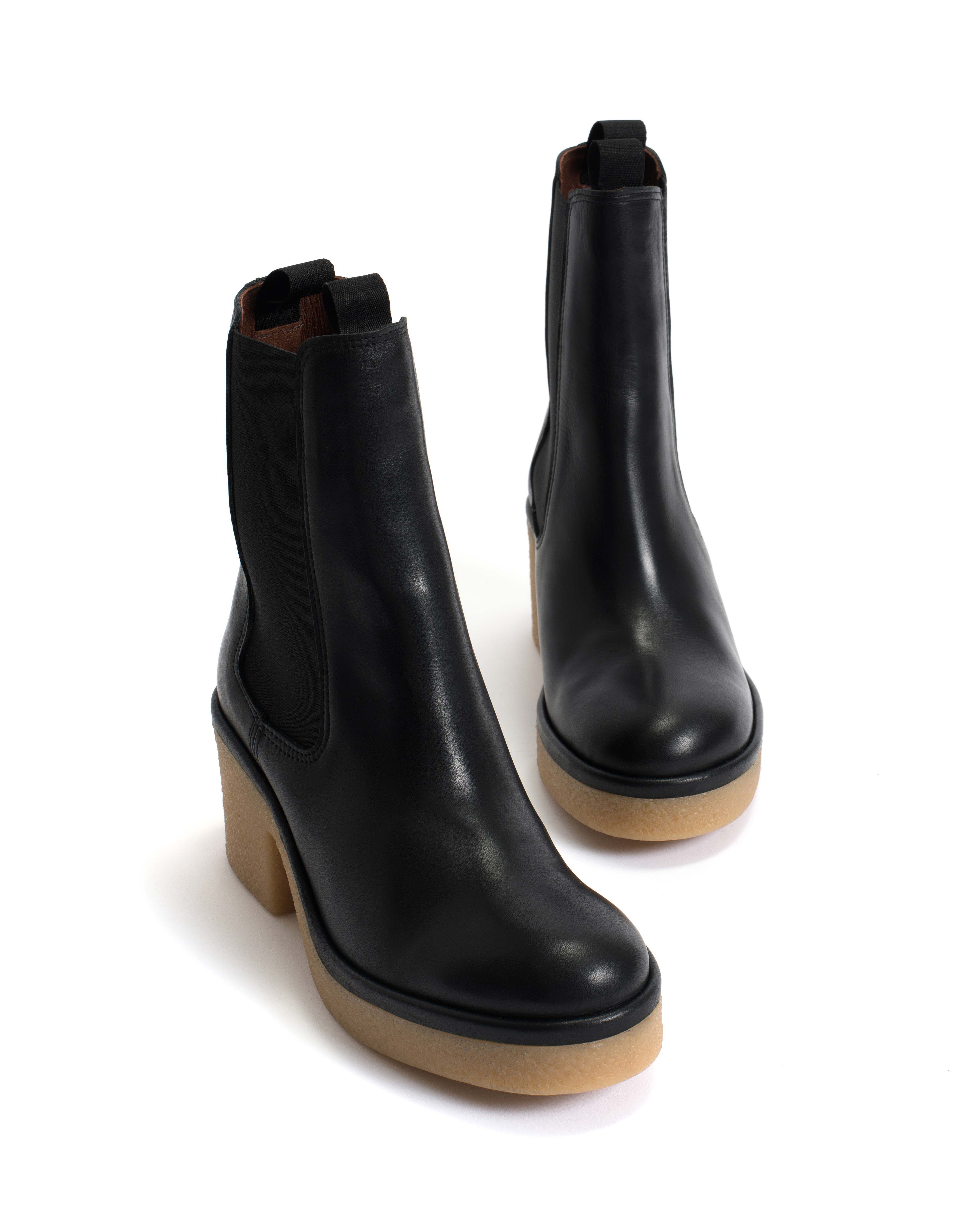 Laurell 65 platform Soft calf & sole Black & natural - Image 6