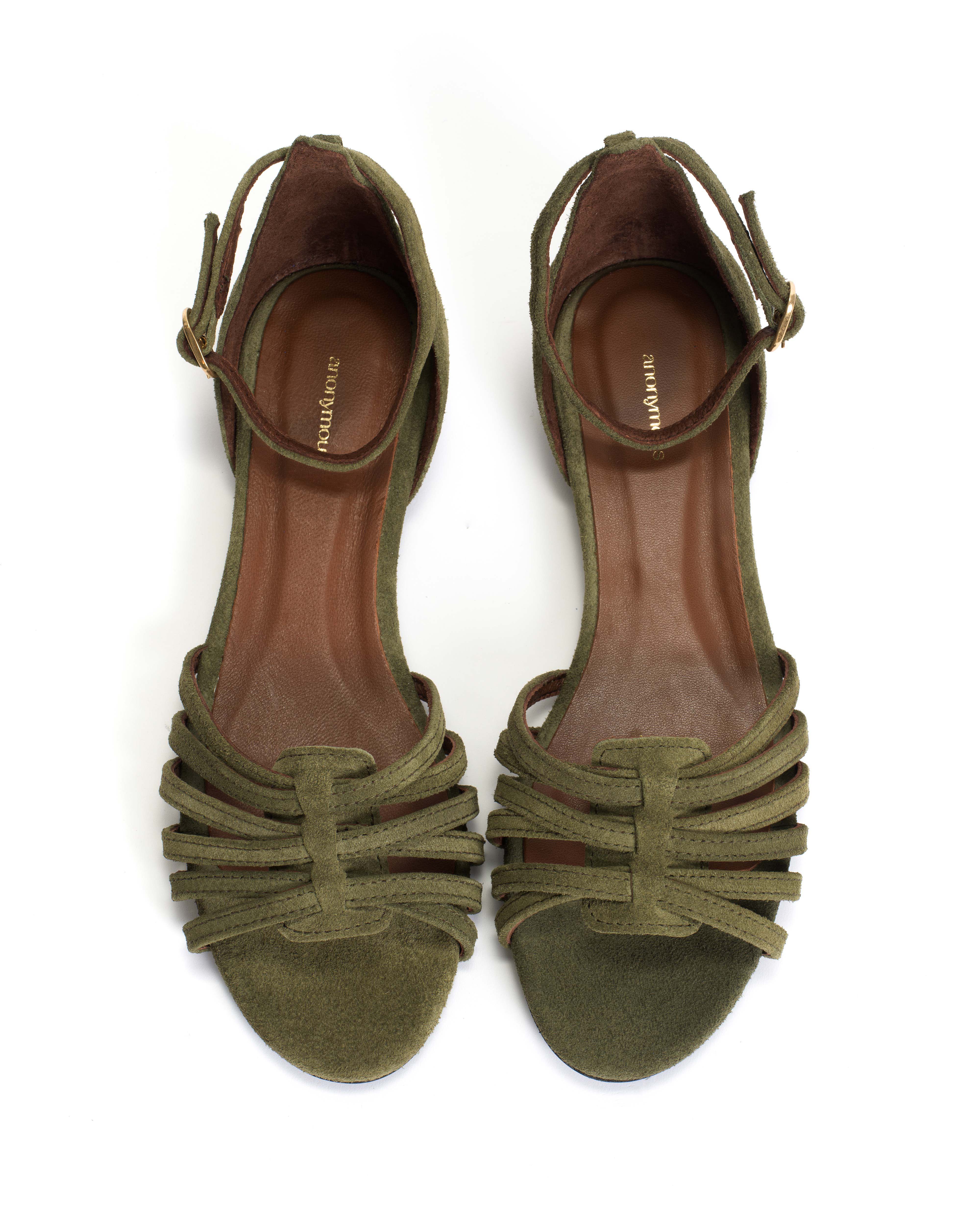 Mareike 10 Calf suede Olive green - Image 3