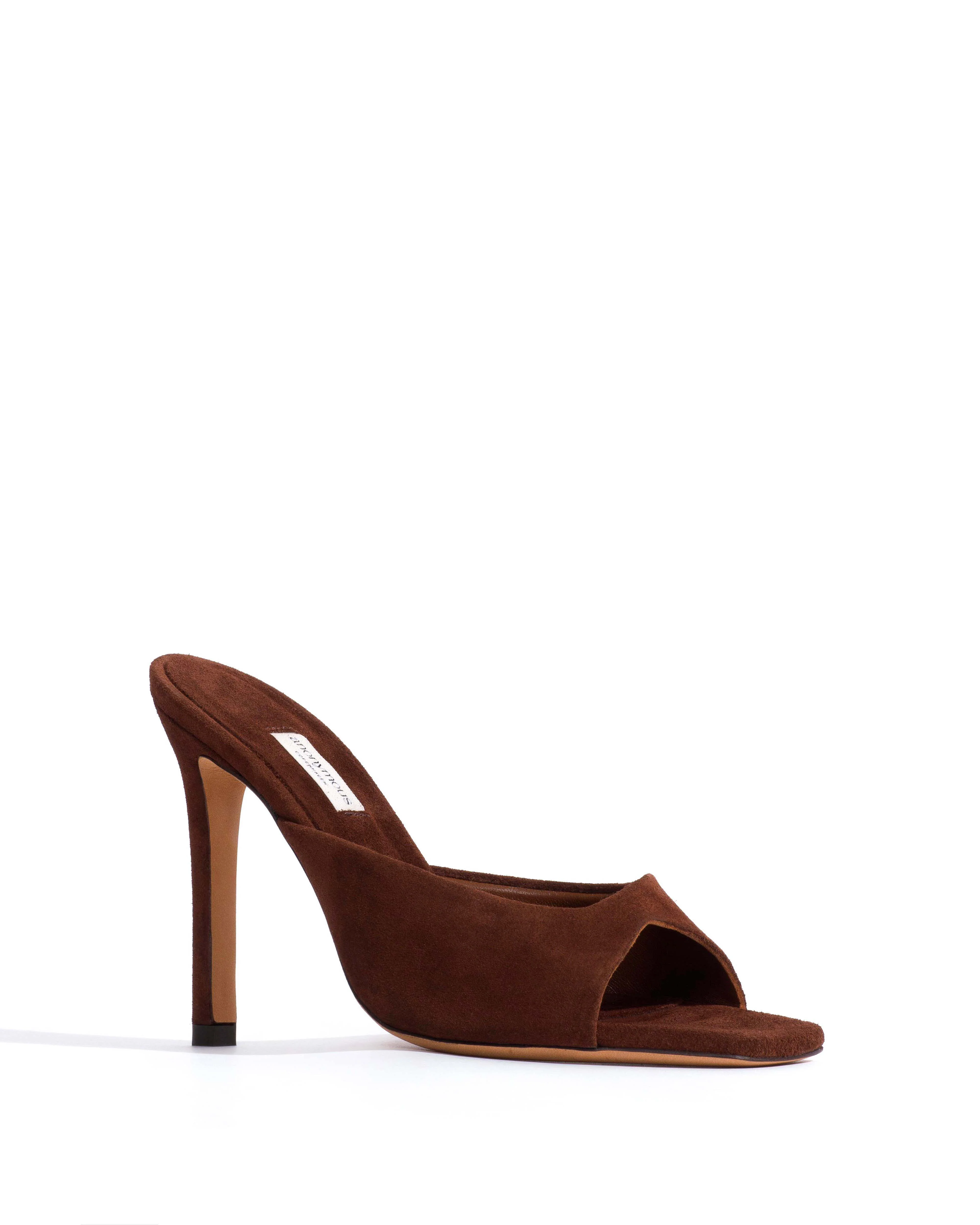 Mazy 100 Calf suede Chocolate - Image 2