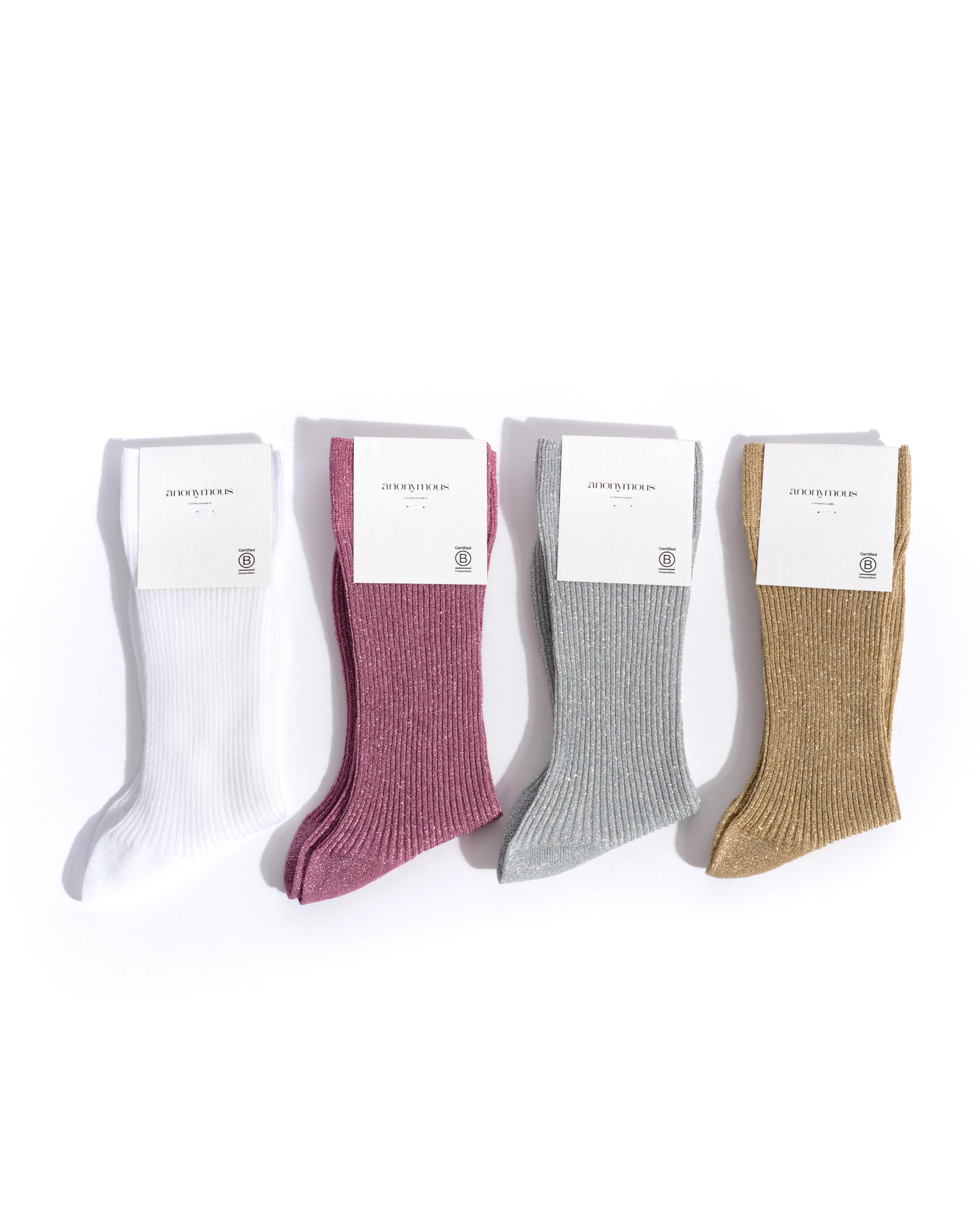 Noa glitter socks 52% nylon 48% polyester Gold - Image 7