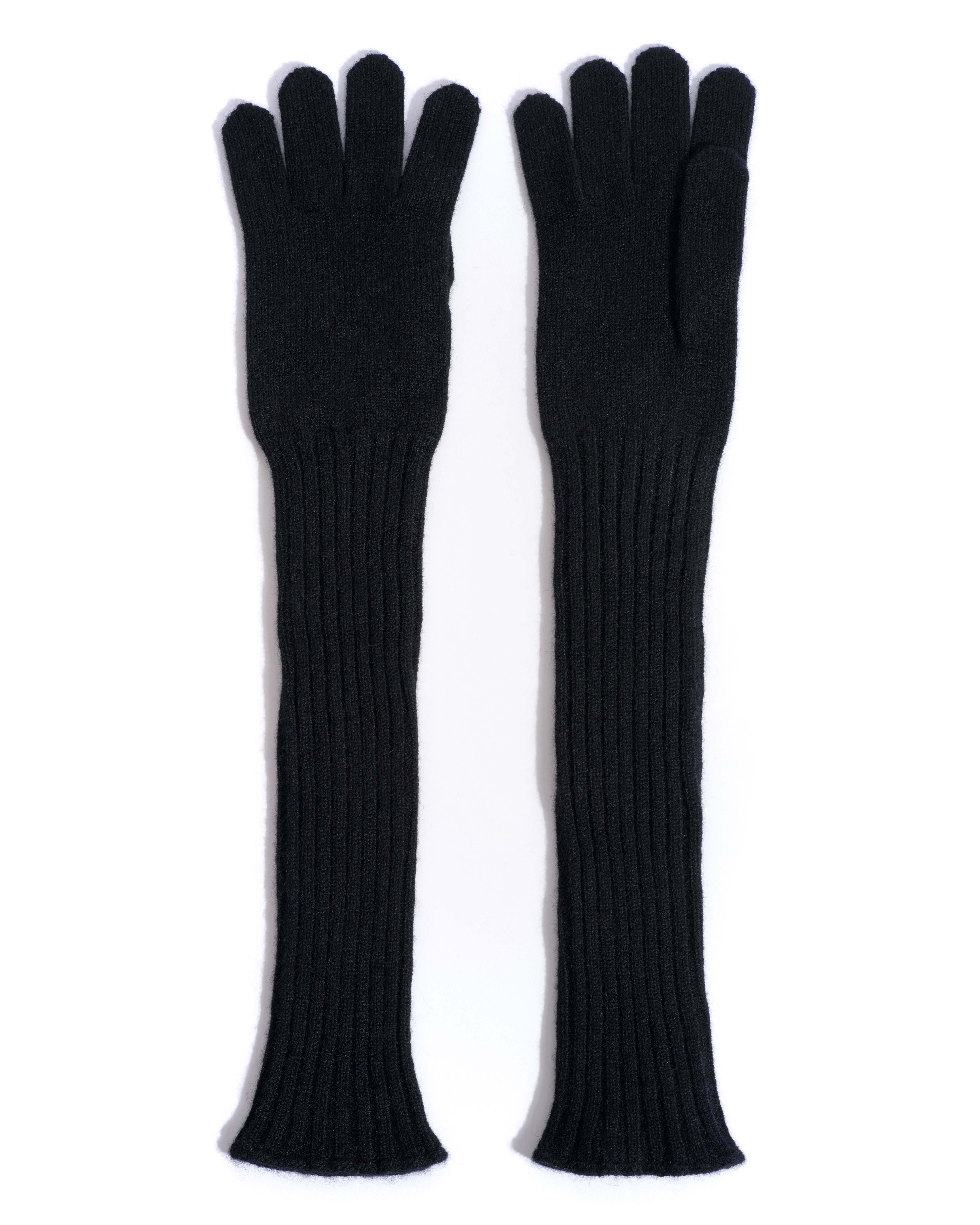Nola cashmere gloves 100% cashmere Black - Image 2