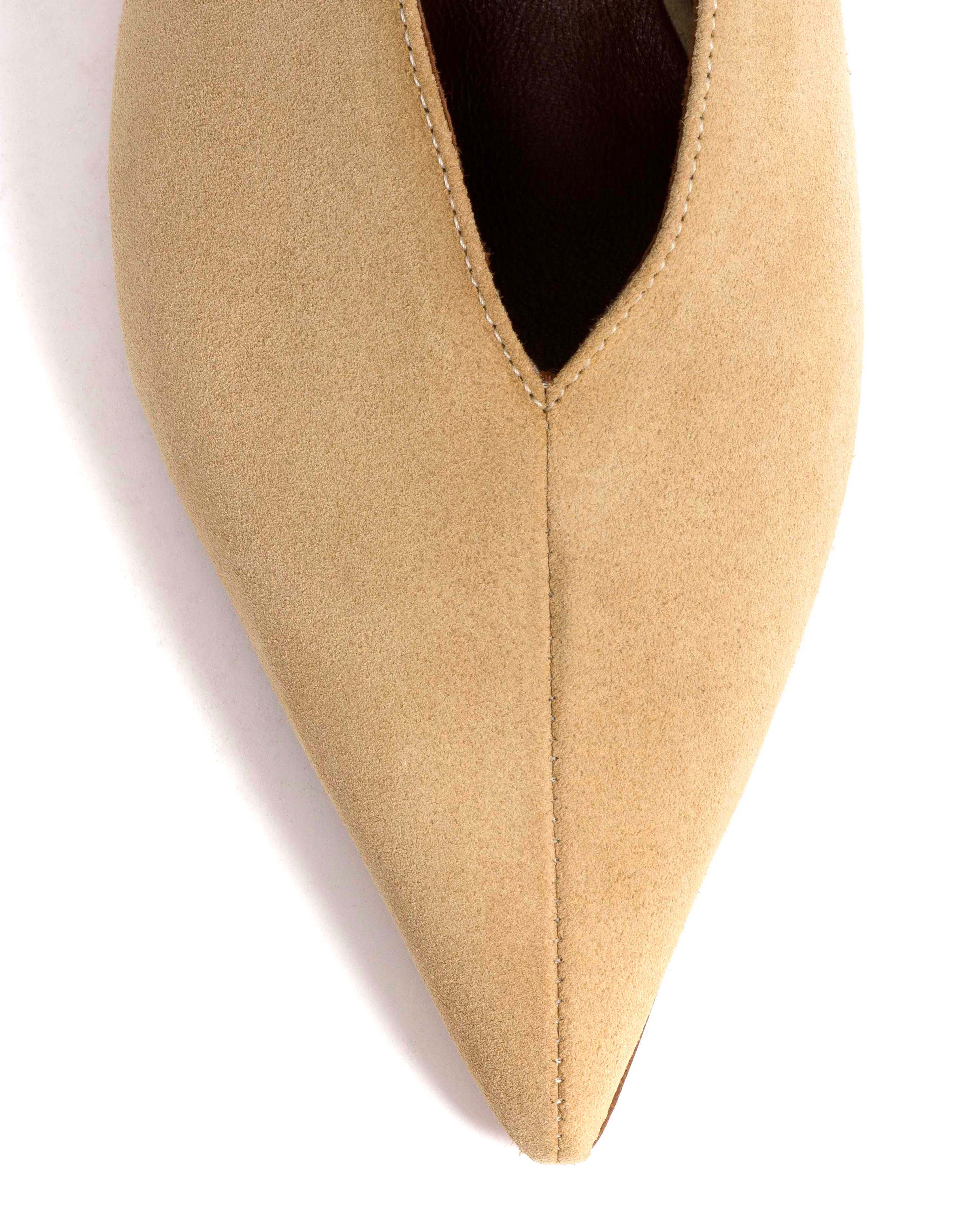 Phia 55 pin Calf suede Creamy sand - Image 5