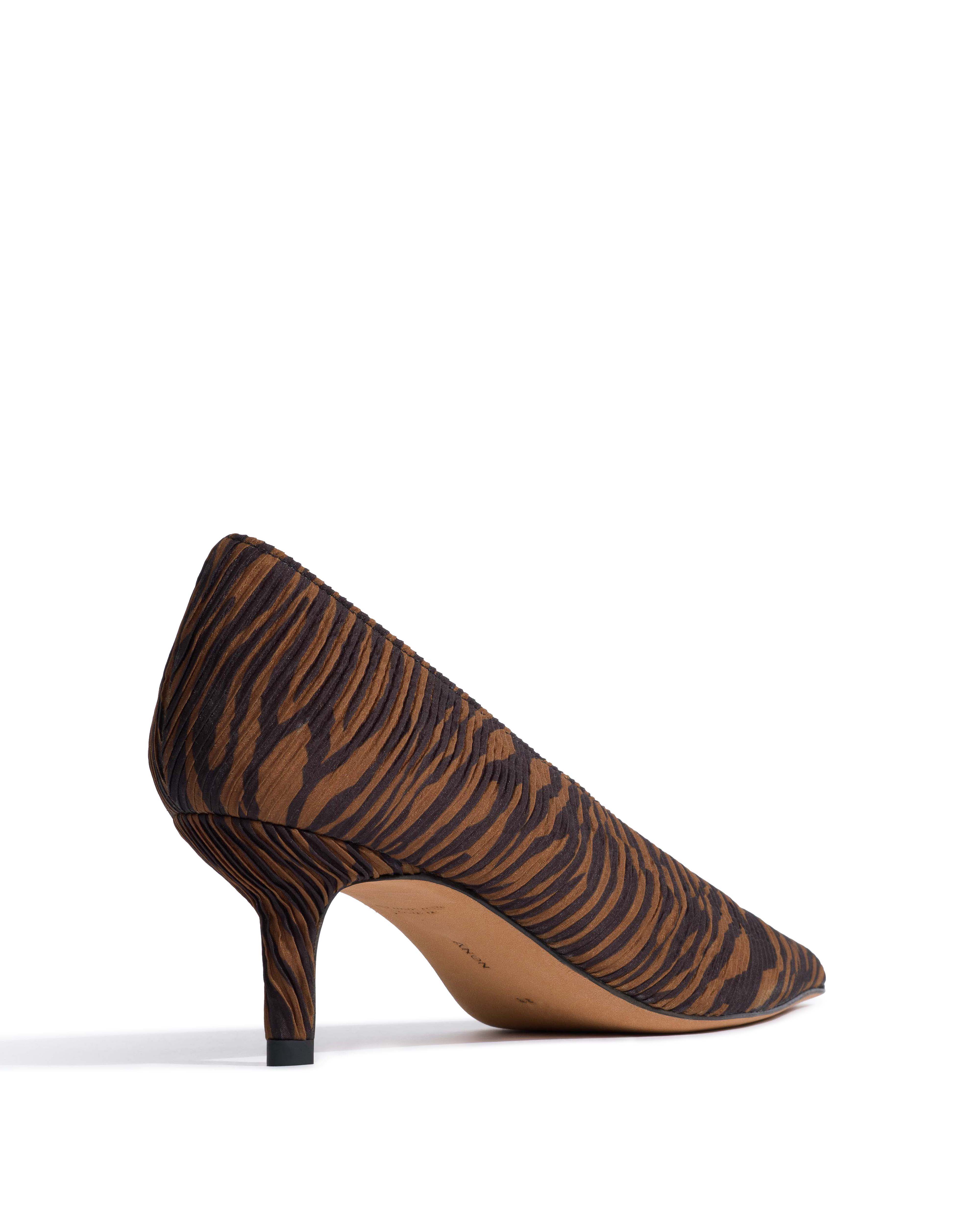 Phia 55 pin Pleated zebra Chocolate shades - Image 3