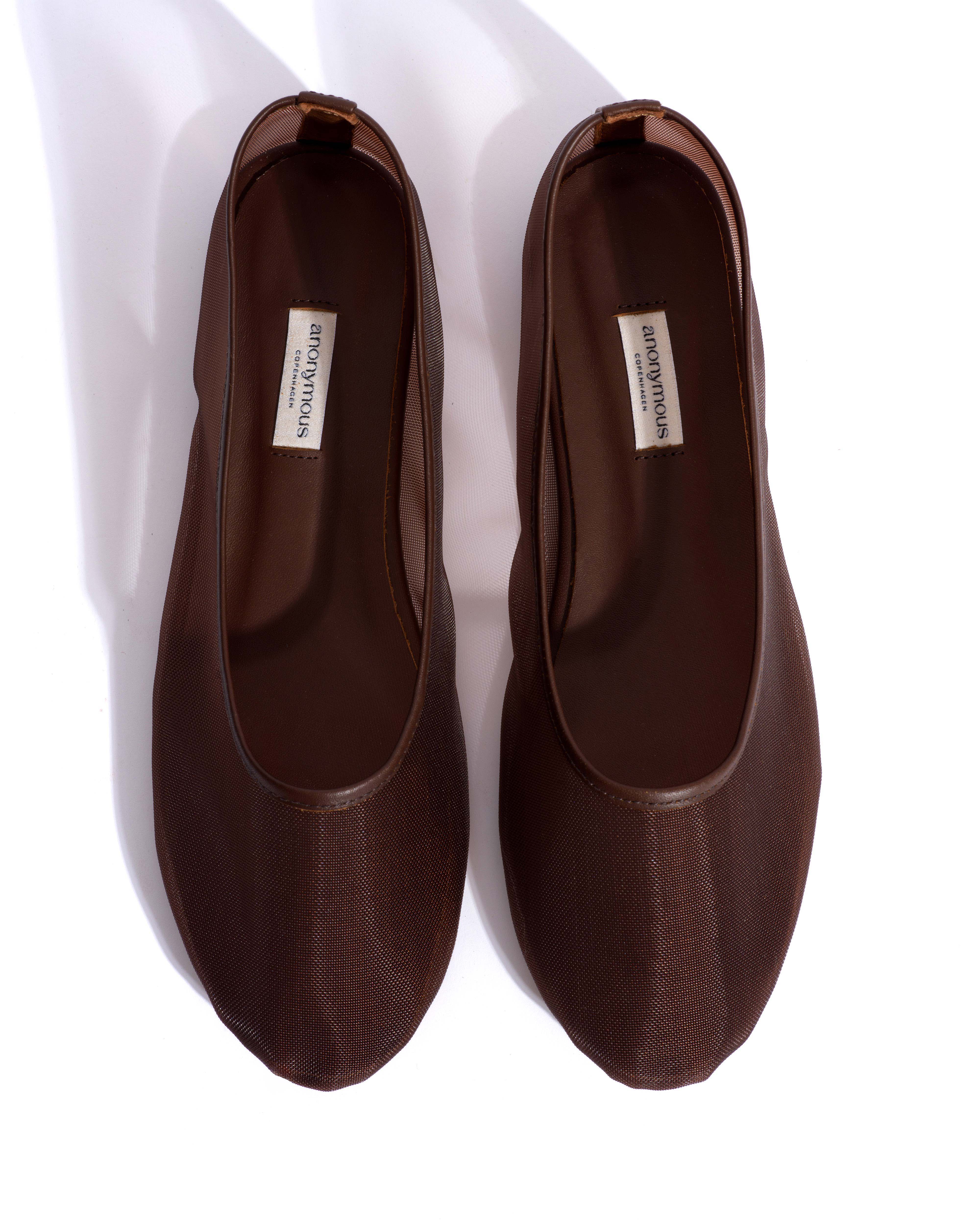 Sacha mesh Shiny lamb & mesh Chocolate - Image 4