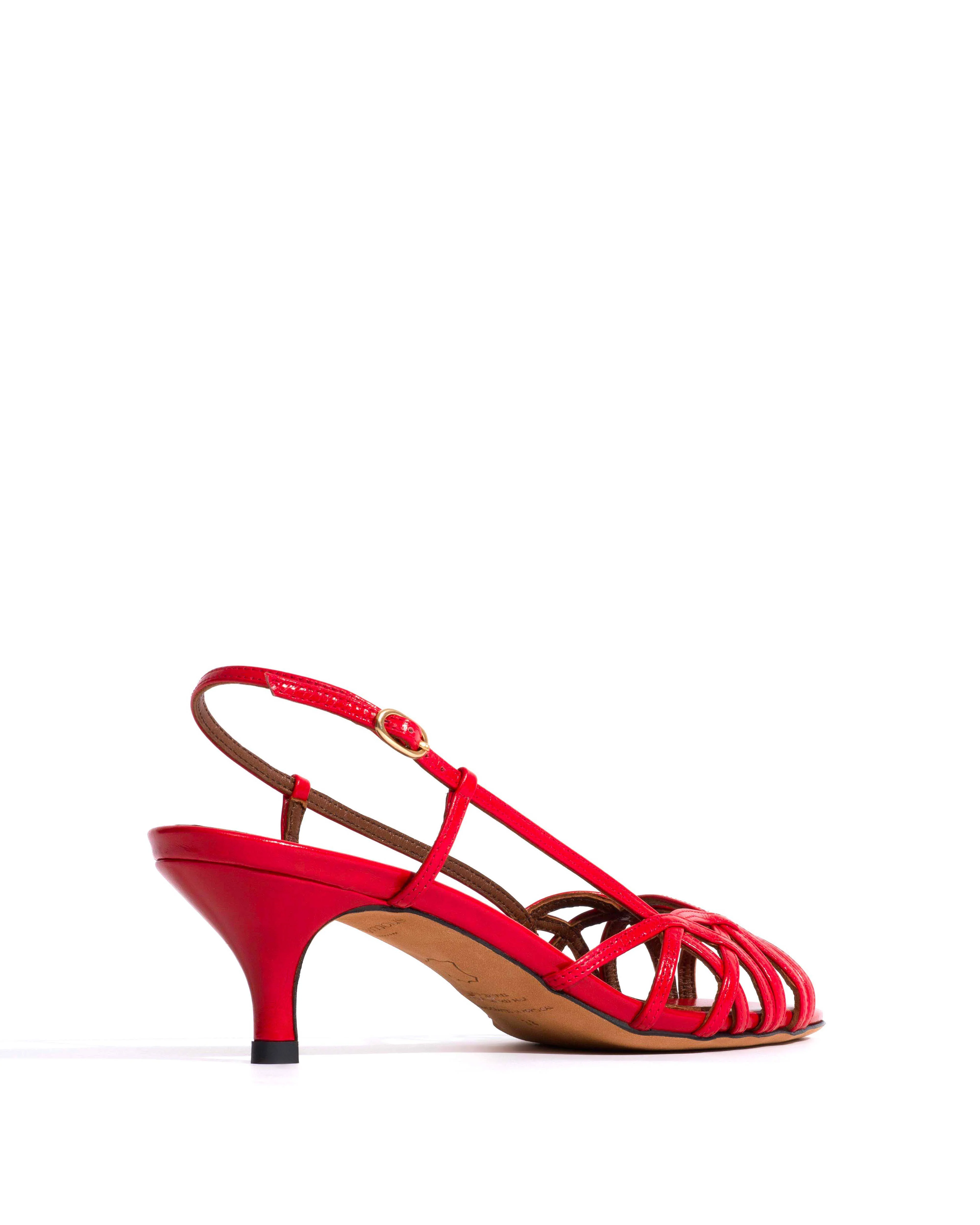 Scarlett 50 kitten Crinkled polished goat Scarlet - Image 3