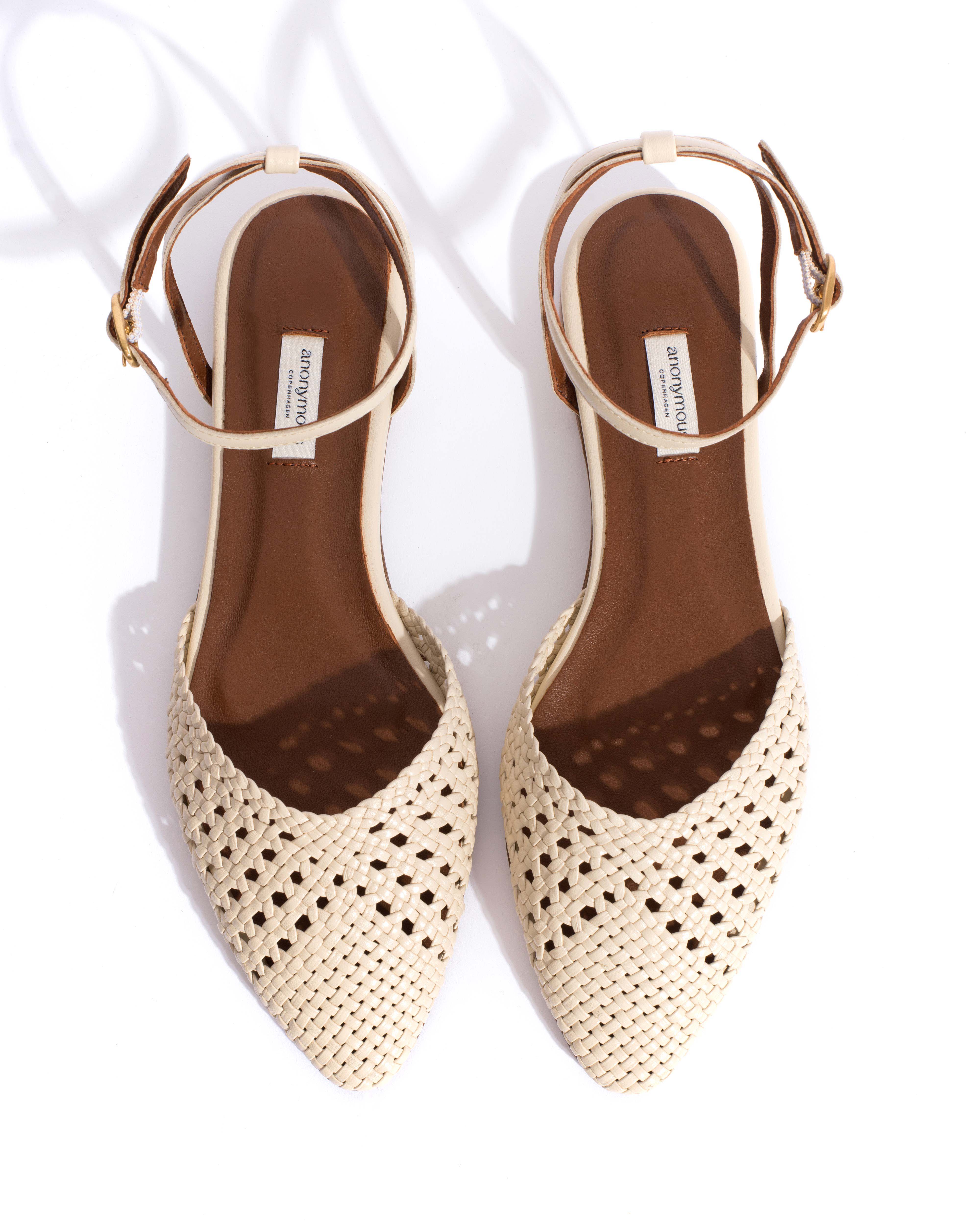 Senara 10 hand-braided Hand-braided leather White sand - Image 4