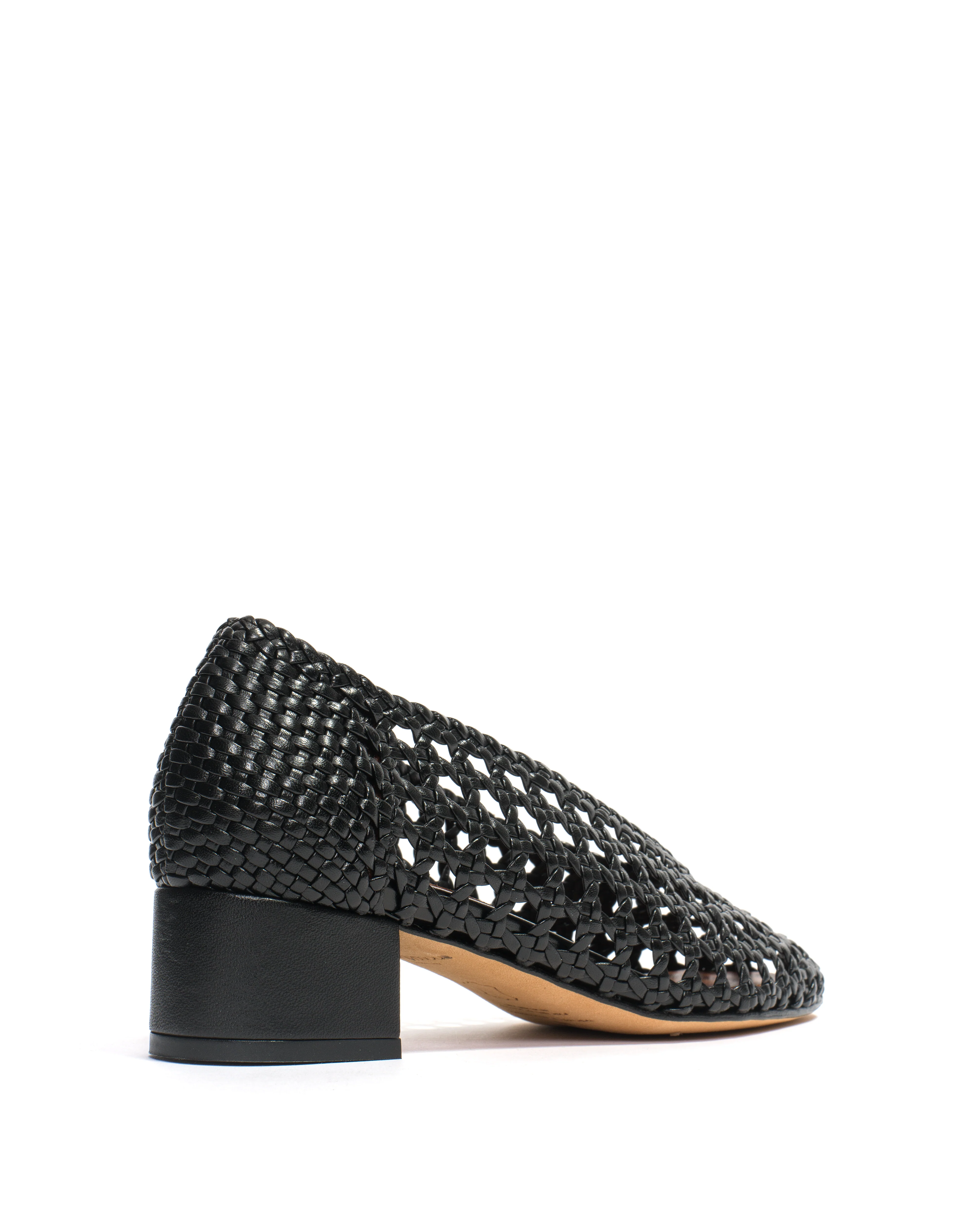 Sessi 40 hand-braided Hand-braided leather Black - Image 3