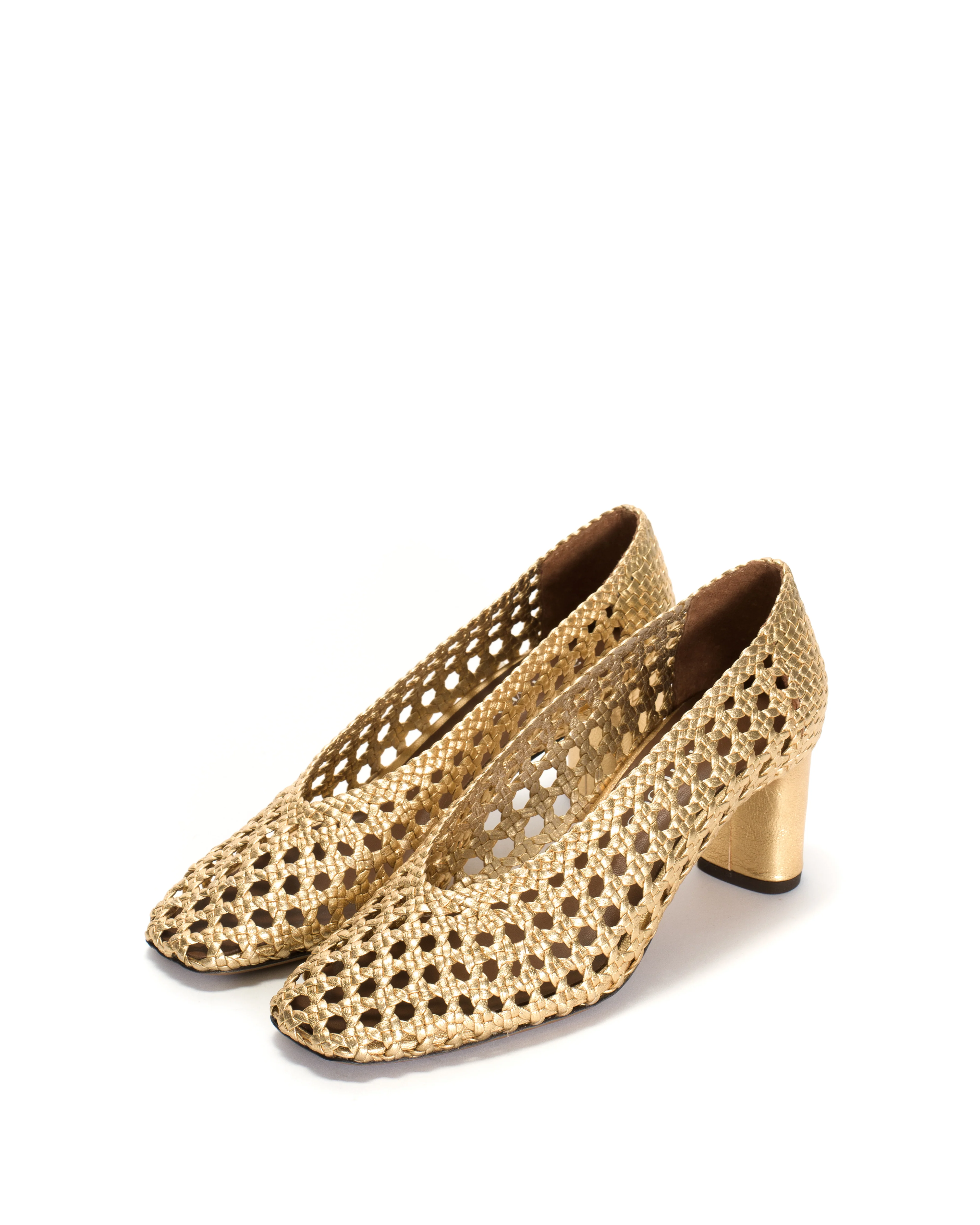 Sessi 60 hand-braided Hand-braided leather Gold - Image 2