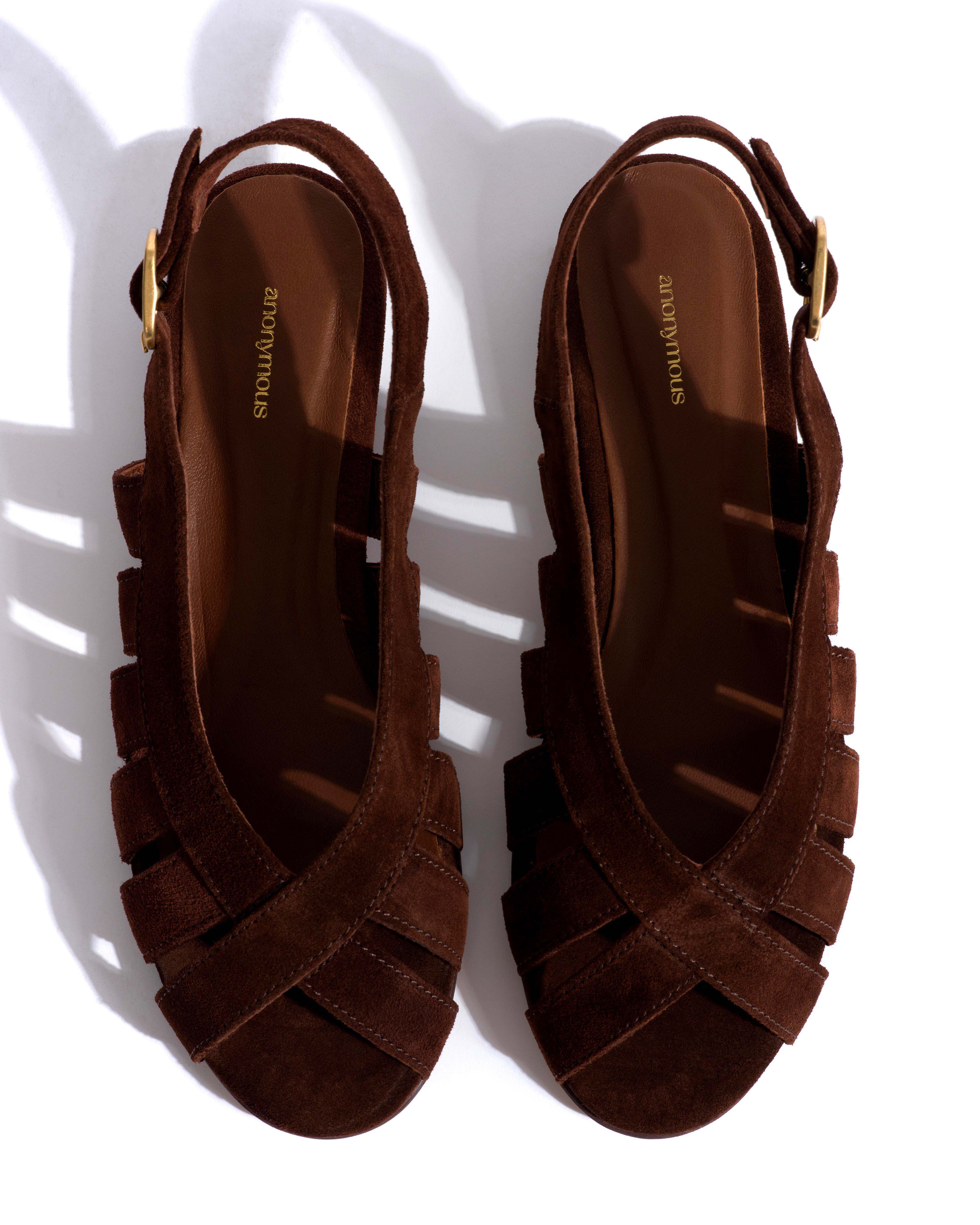 Sophie 20 Calf suede Chocolate - Image 4