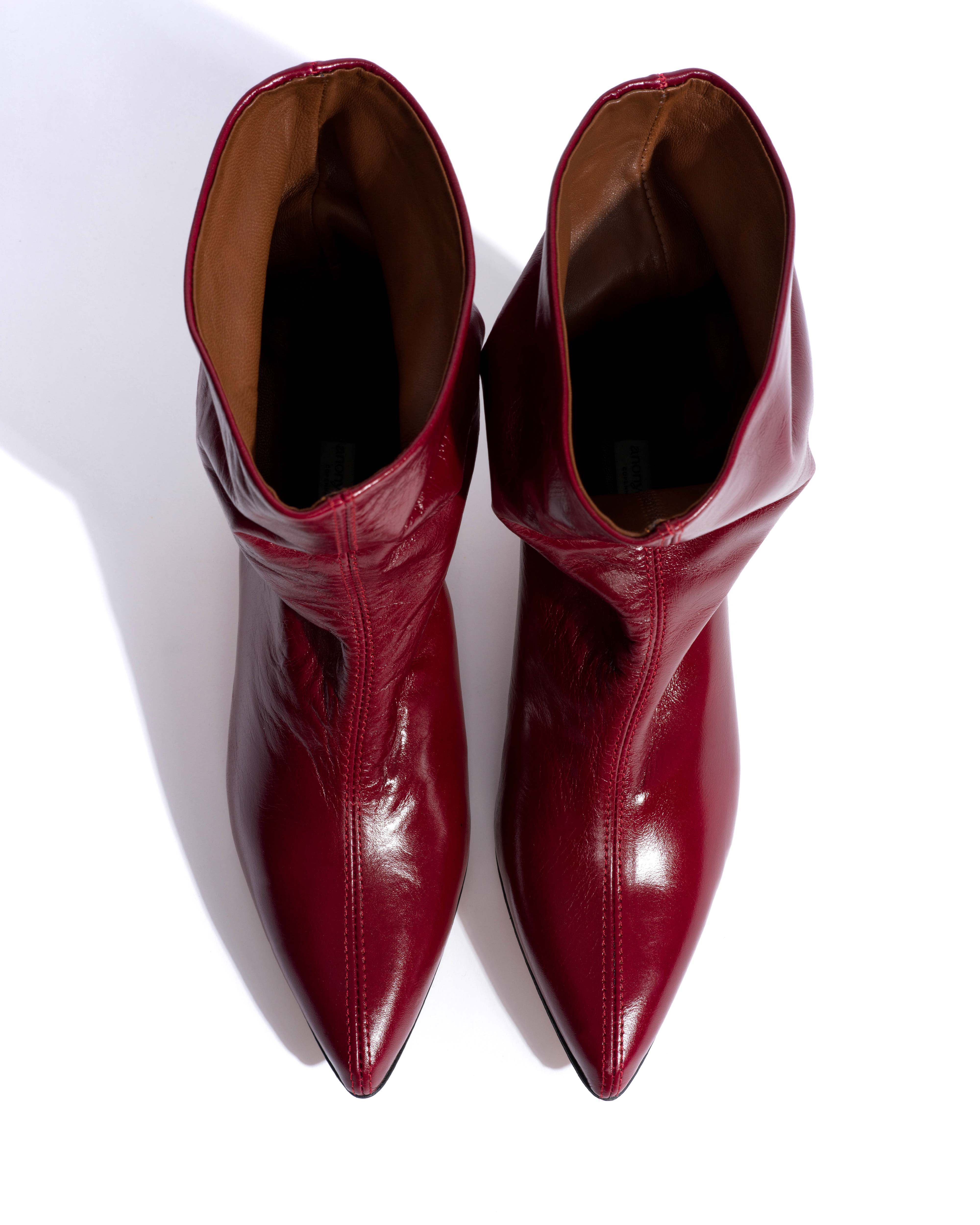 Sweeney 40 stiletto Crinkled soft calf Pomegranate - Image 4