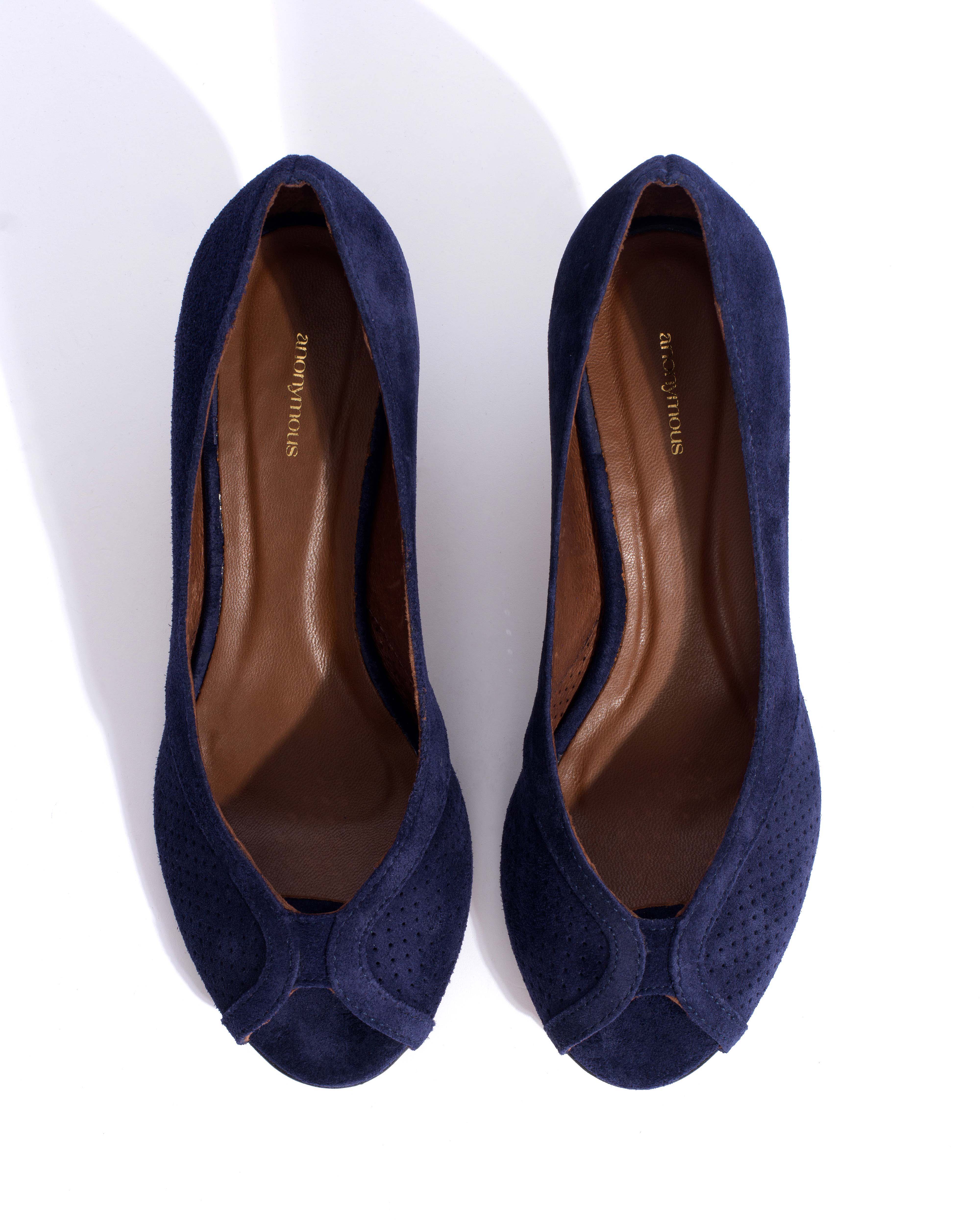 Tiffany stiletto Calf suede Ink blue - Image 4