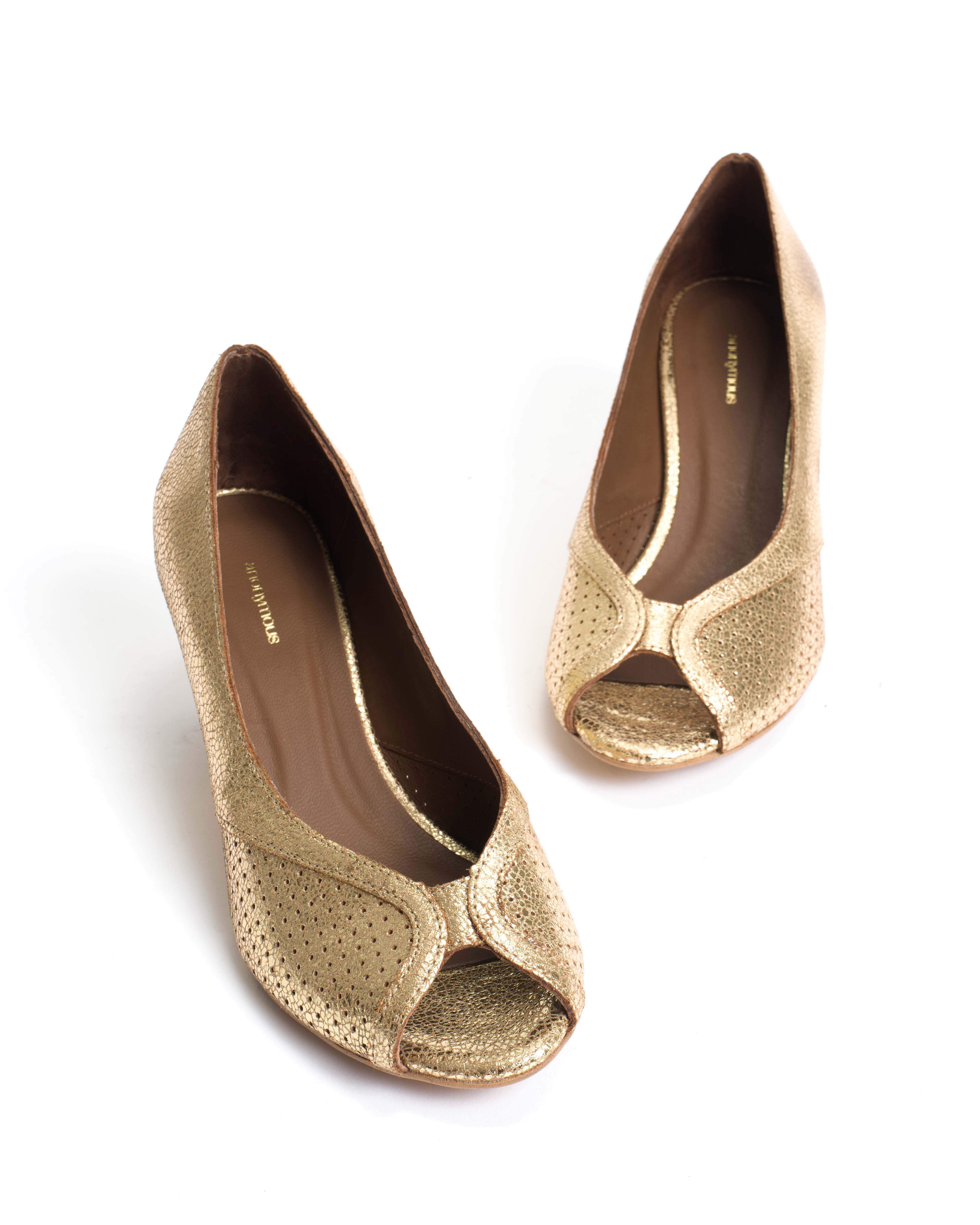 Tiffany triangle Crackled metallic goat Gold - Image 5