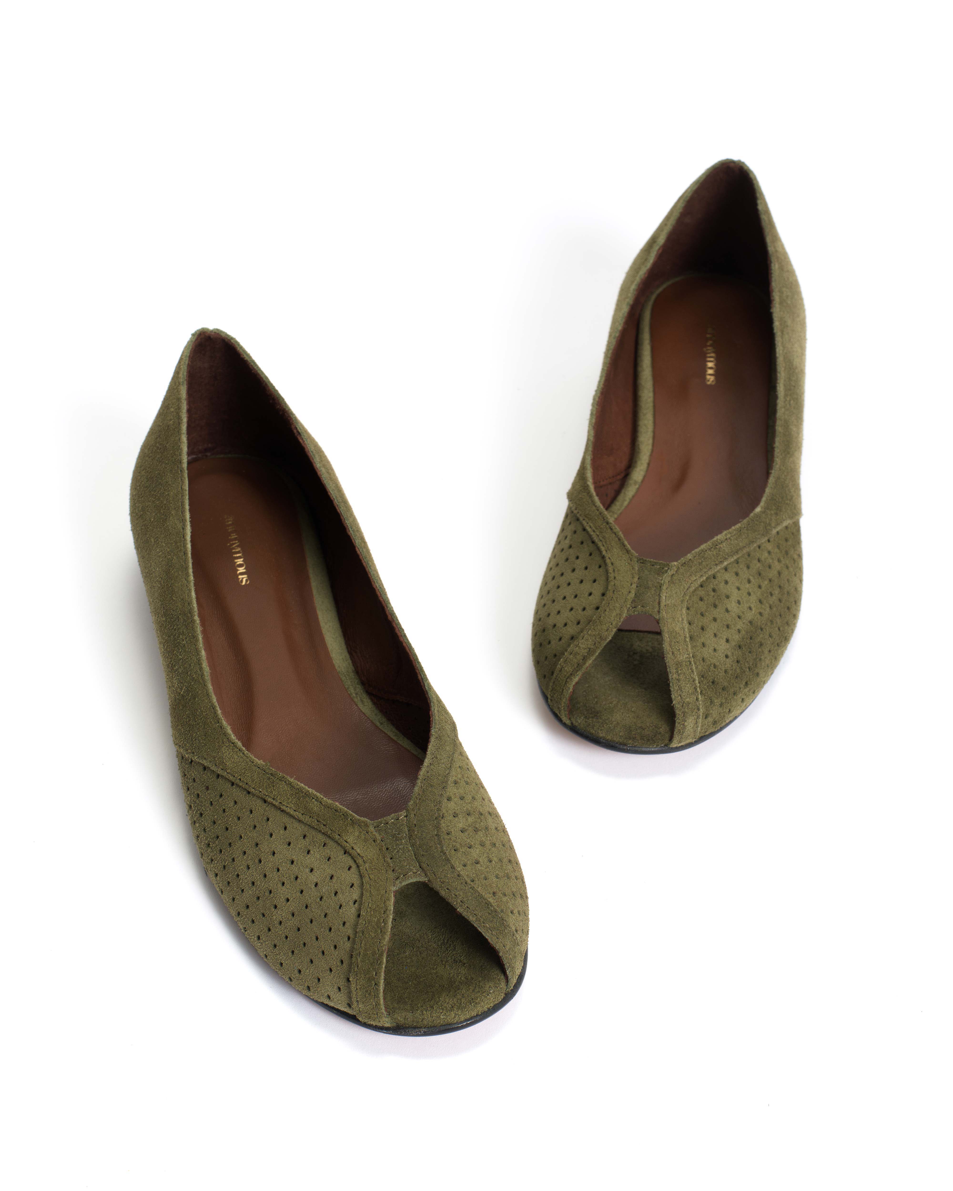 Tiffy Calf suede Olive green - Image 6