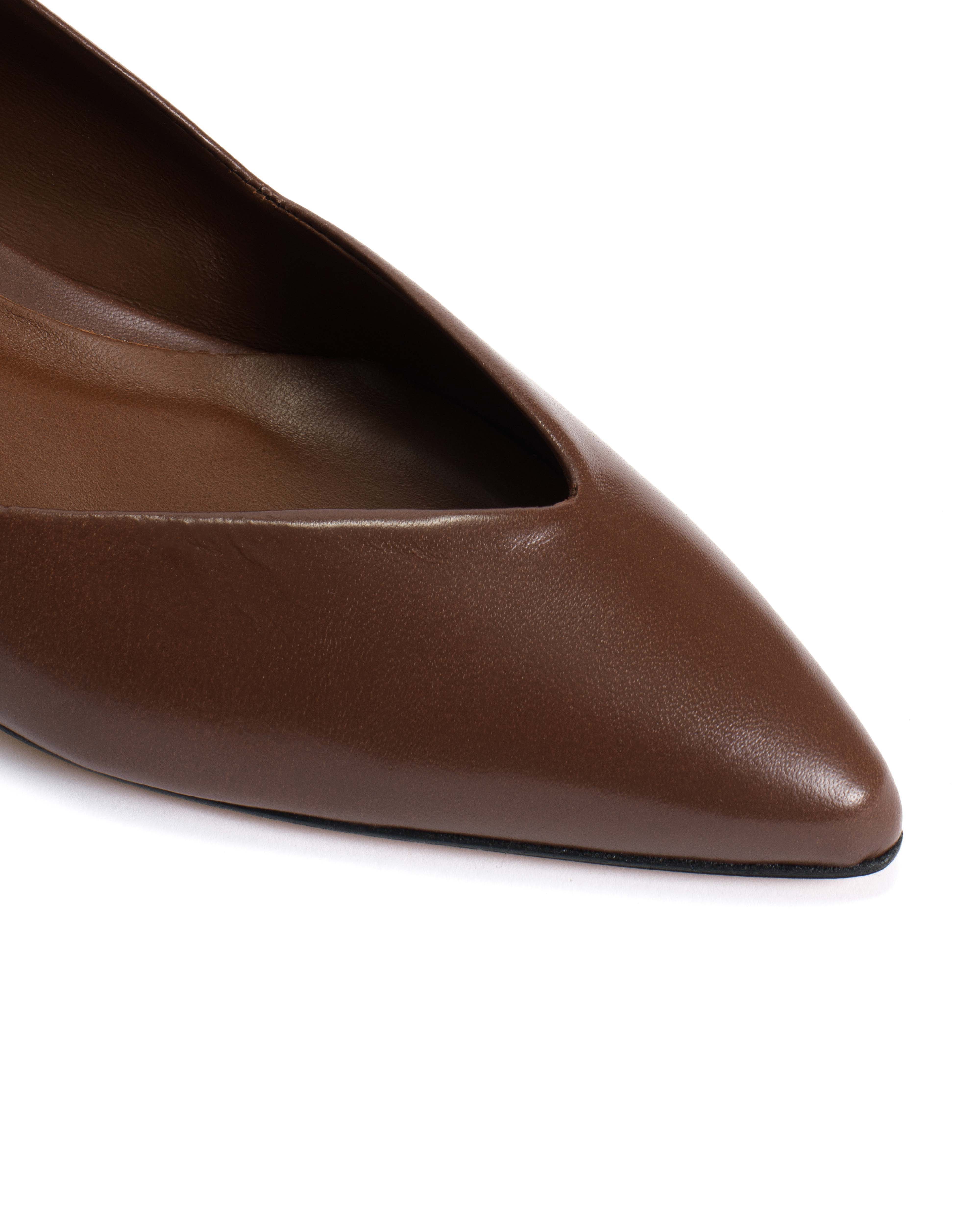 Trini 40 stiletto Shiny lamb Chocolate - Image 6