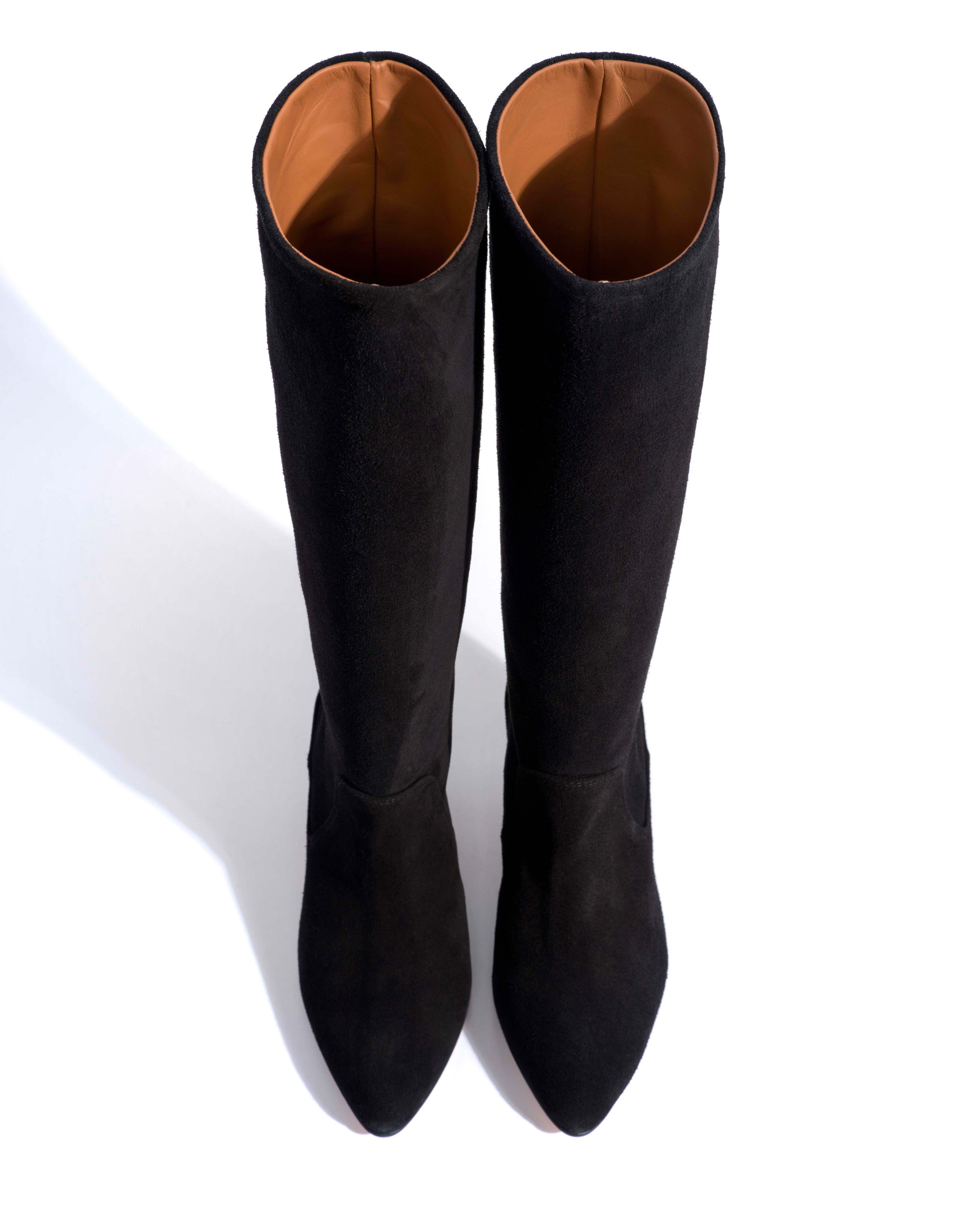 Valle 50 stiletto Calf suede Black - Image 4